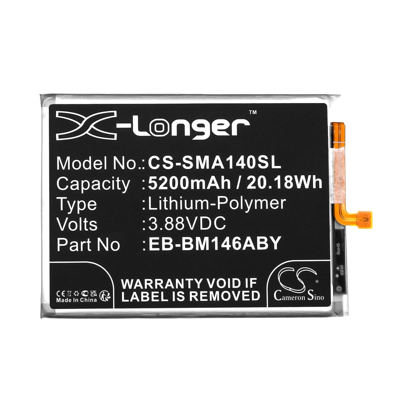 Batteri till SmartPhone, Mobil för Samsung Galaxy M14, Galaxy M14 5G, SM-M146B/N m.fl.