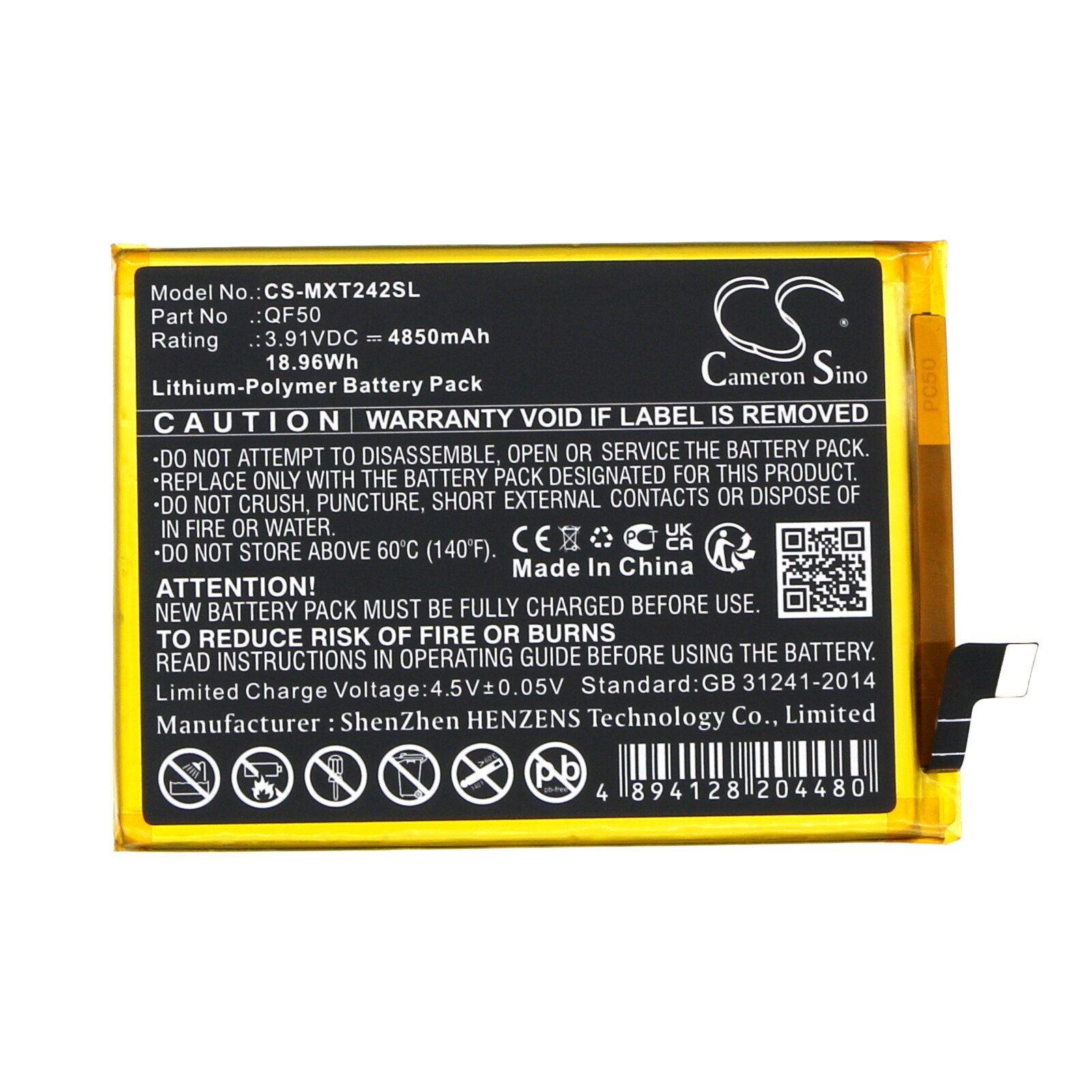 Batteri till SmartPhone, Mobil för Motorola Moto G04, XT2421