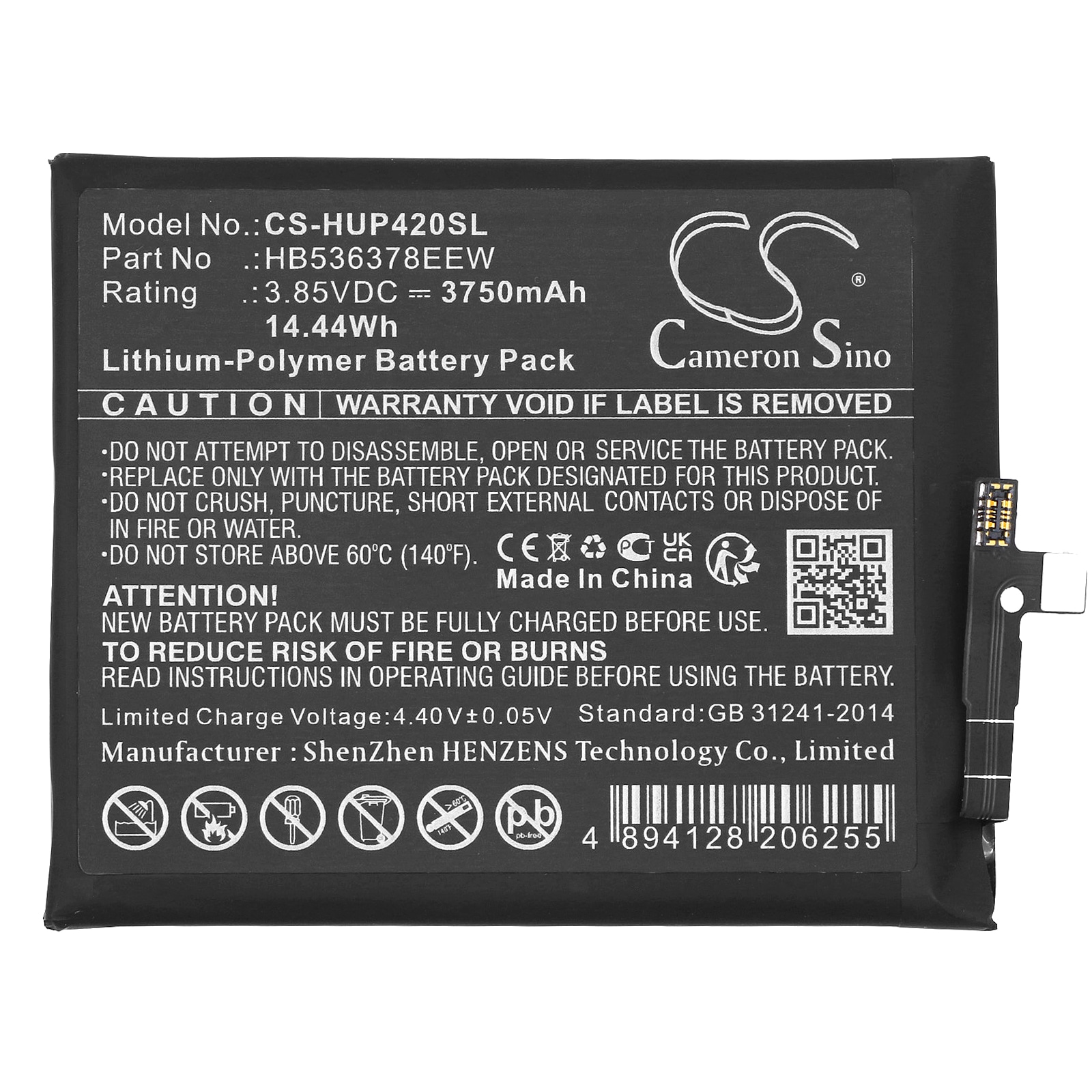 Batteri till SmartPhone, Mobil för Huawei P40 Pro, ELS-N09, ELS-NX9