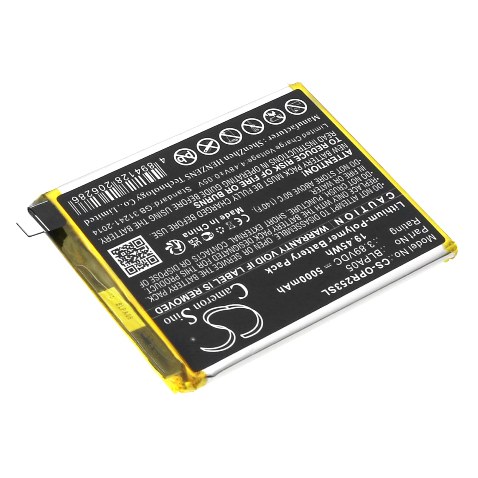 Batteri till SmartPhone, Mobil för OPPO CPH2531, Reno 10 5G