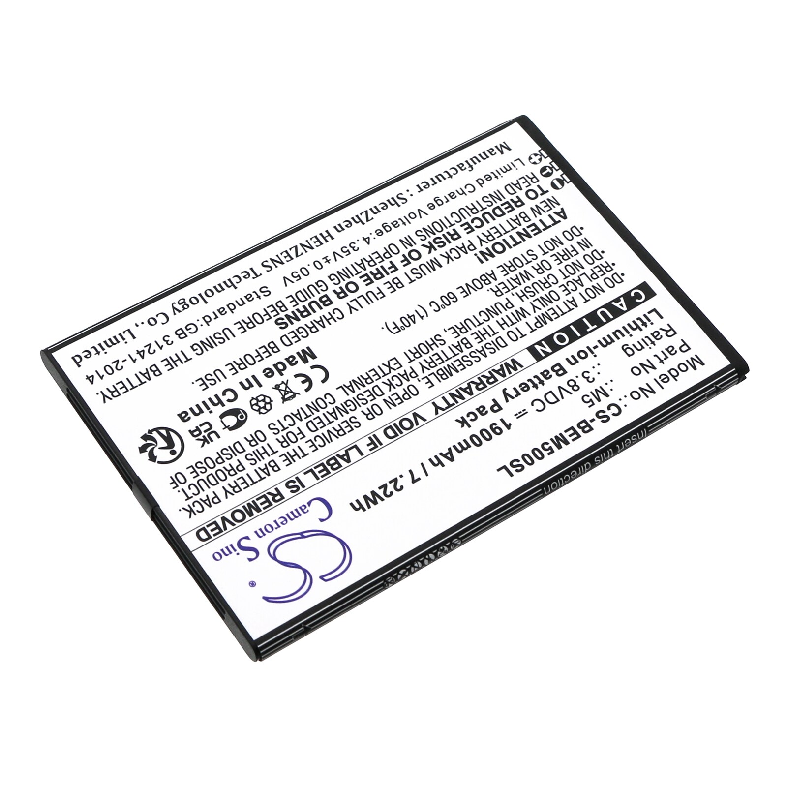 Batteri till SmartPhone, Mobil för Bea-fon M5, M5_EU001B, M5 Premium