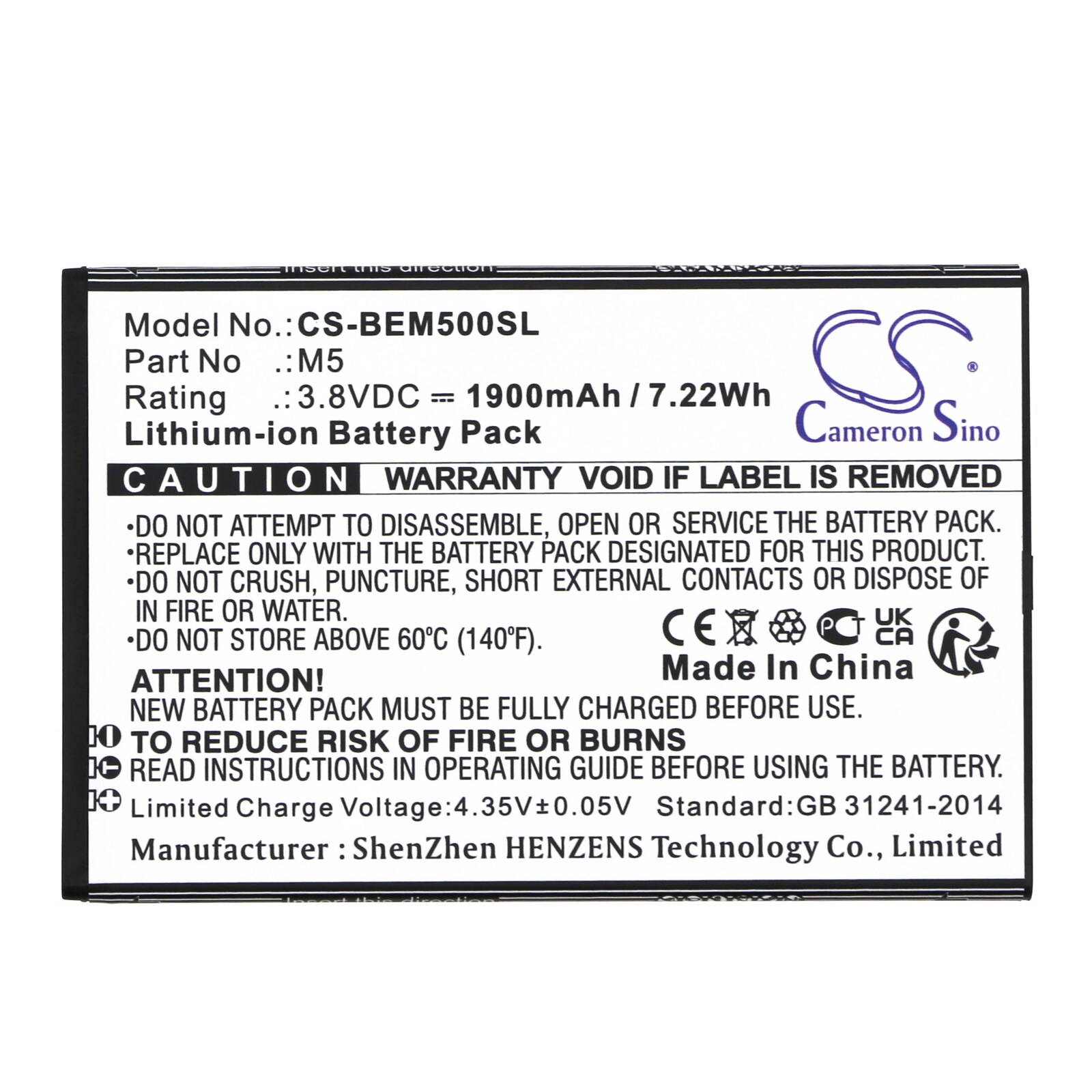 Batteri till SmartPhone, Mobil för Bea-fon M5, M5_EU001B, M5 Premium