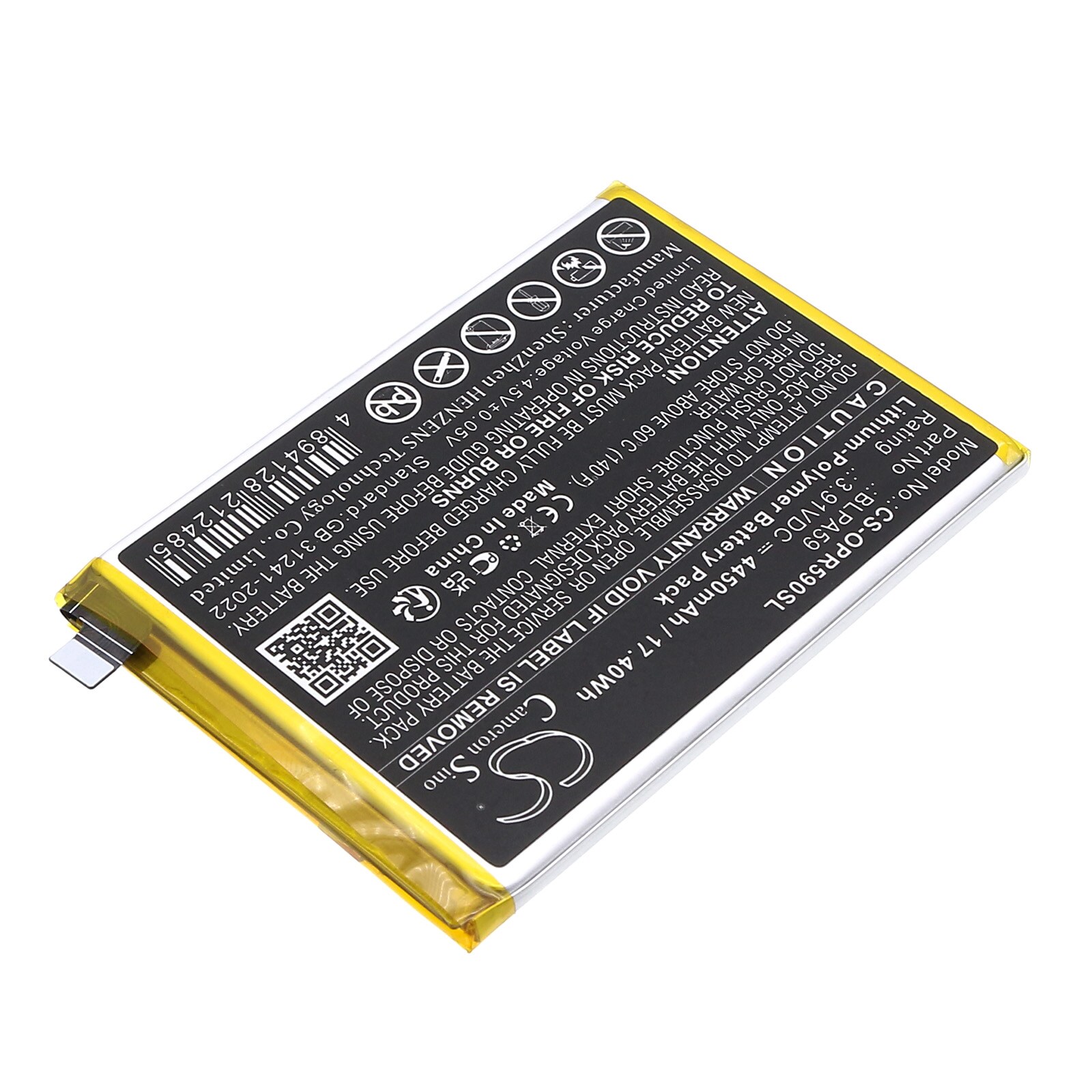 Batteri till SmartPhone, Mobil för OPPO CPH2625, Reno12, Reno12 5G
