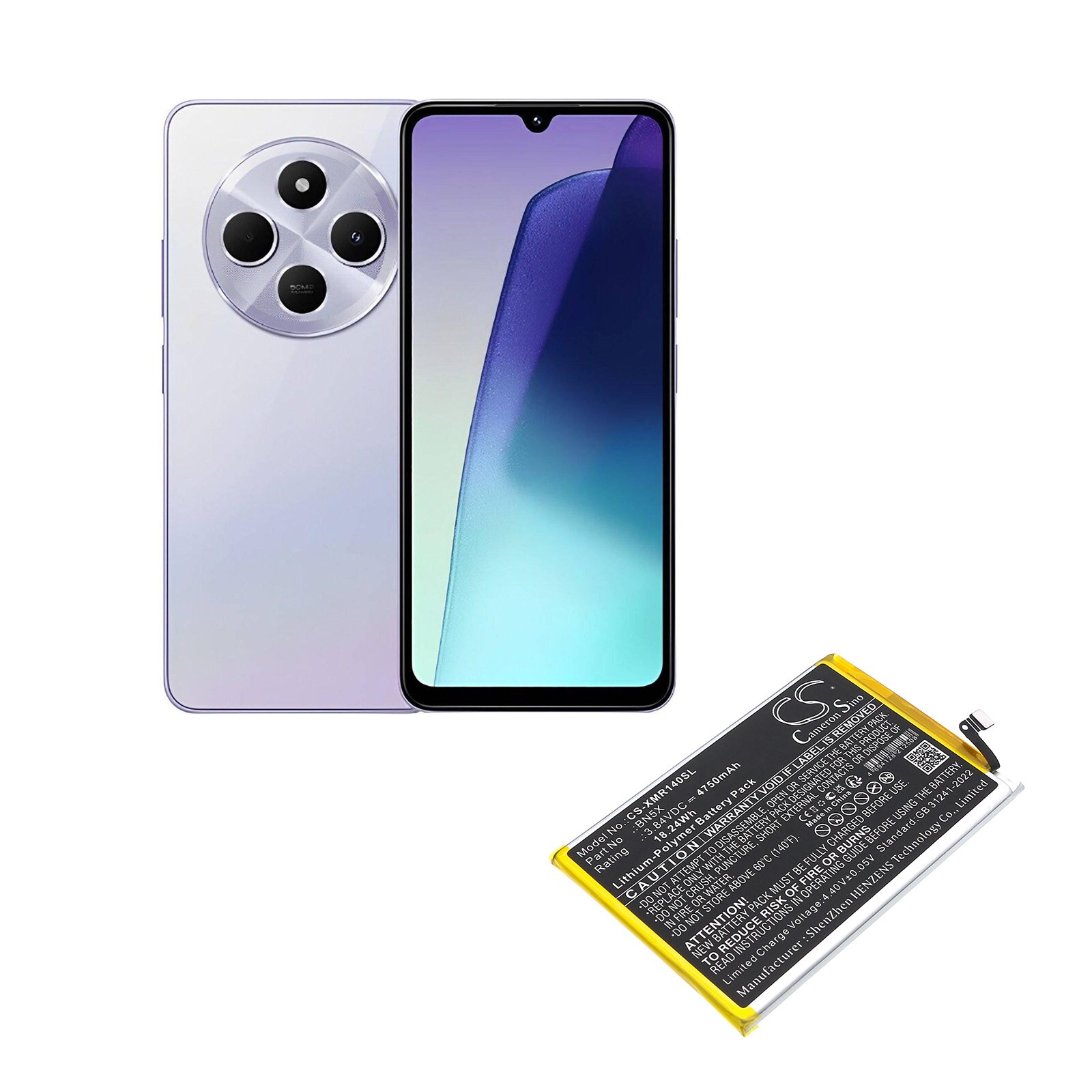 Batteri till SmartPhone, Mobil för Xiaomi 2409BRN2CA, 2409BRN2CC, 2409BRN2CG m.fl.