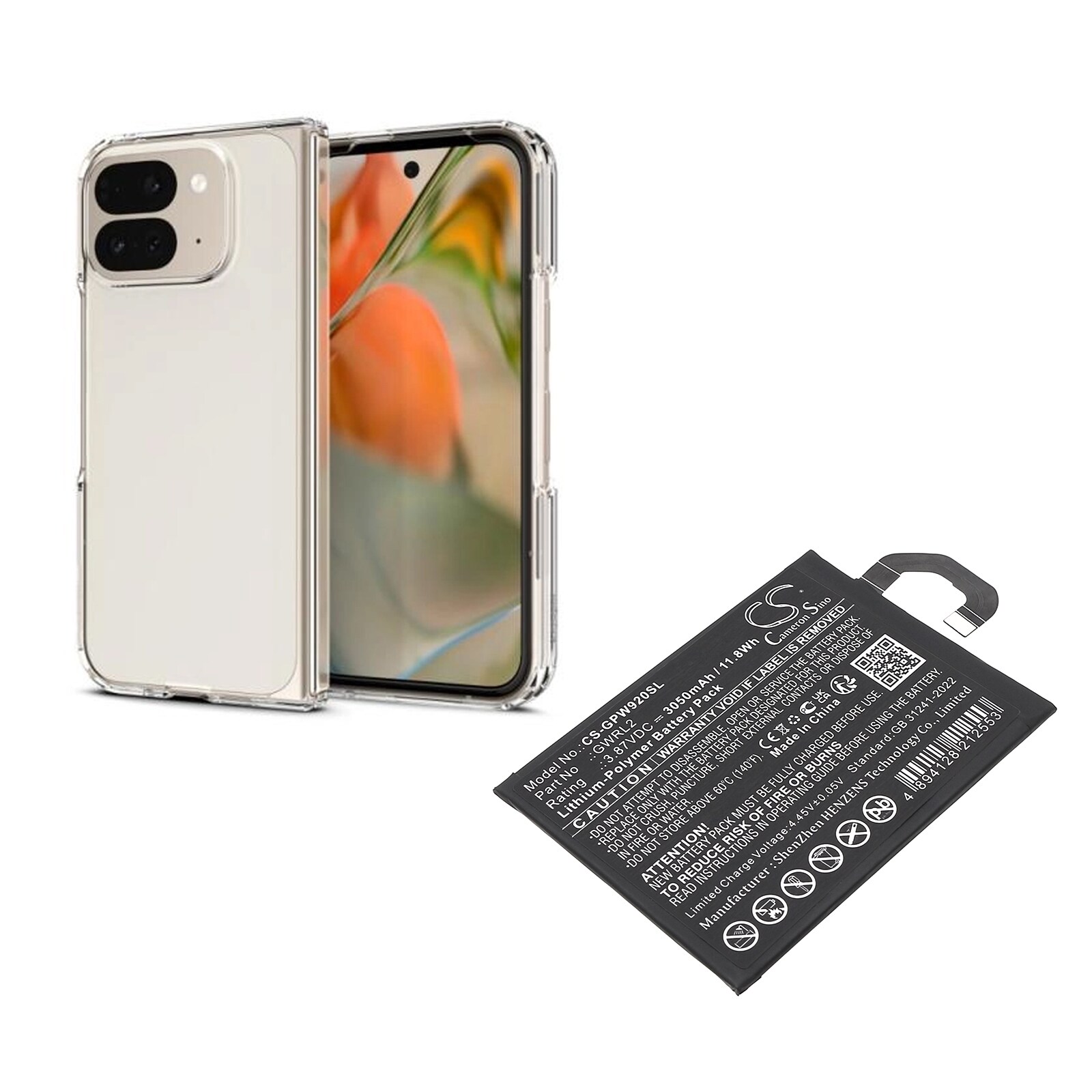 Batteri till SmartPhone, Mobil för Google GC15S, GGH2X, Pixel 9 Pro Fold
