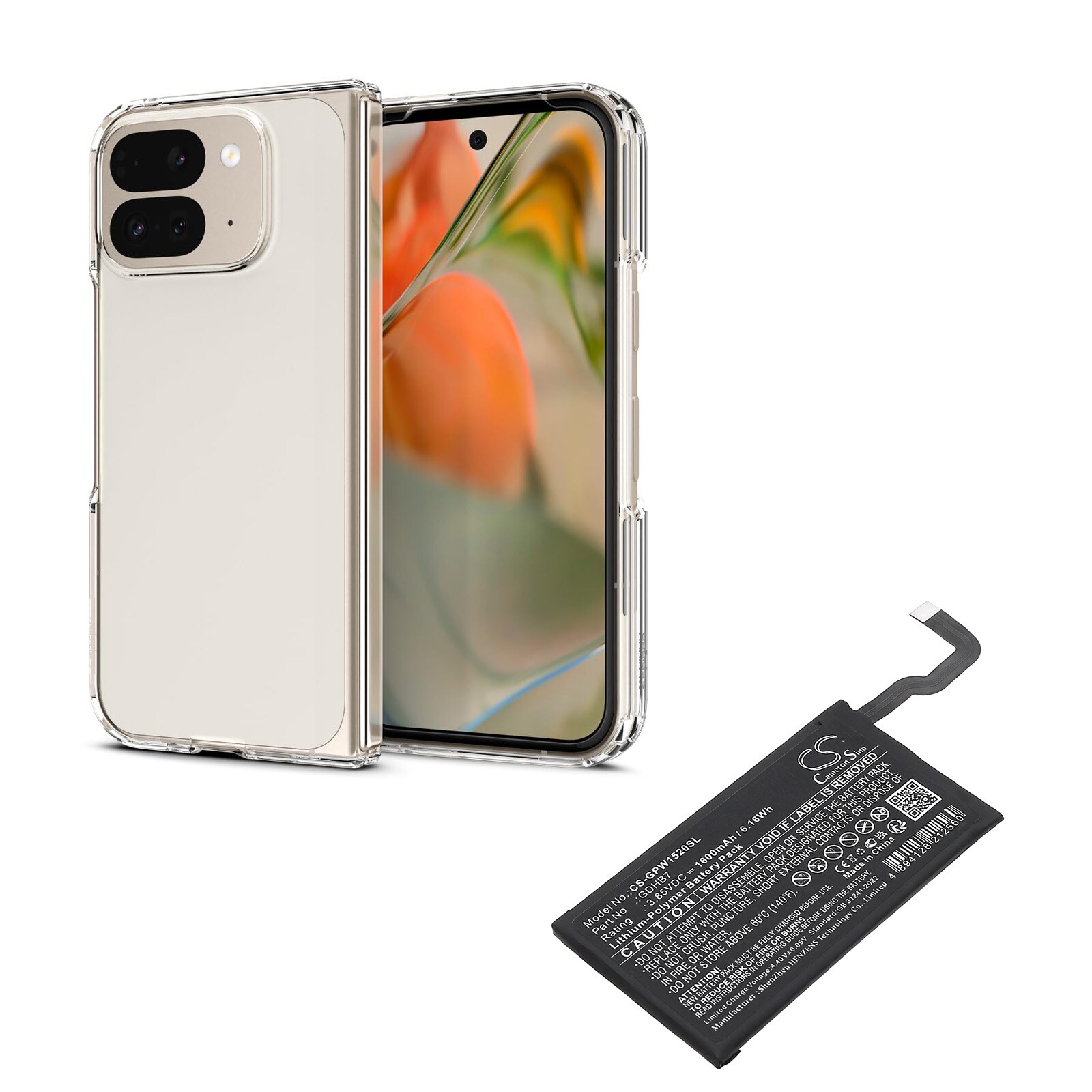 Batteri till SmartPhone, Mobil för Google GC15S, GGH2X, Pixel 9 Pro Fold