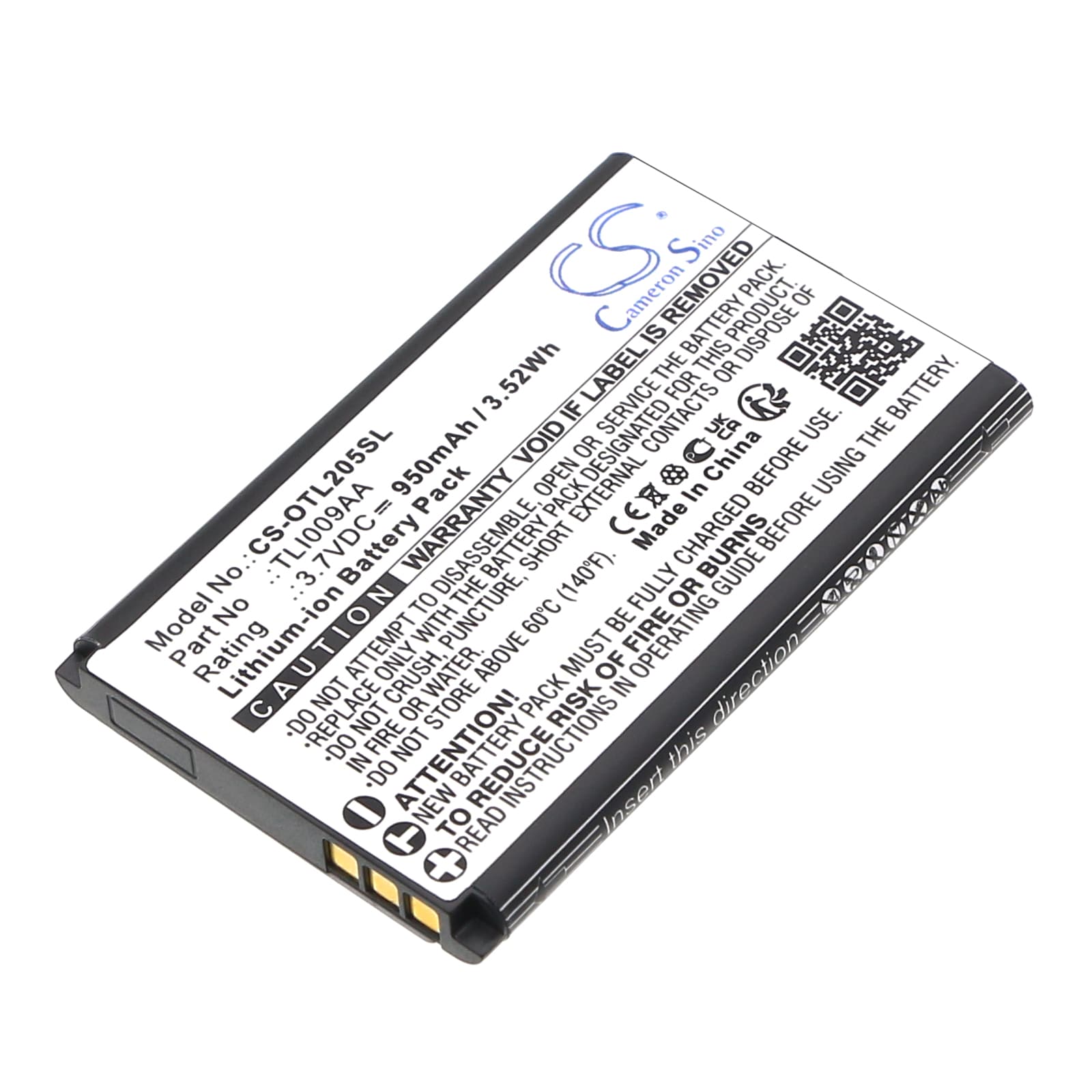 Batteri till SmartPhone, Mobil för Alcatel OT-2038X, OT-2053D, OT-2053X m.fl.