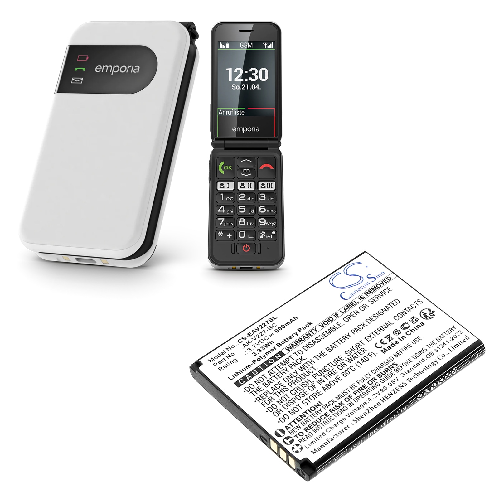 Batteri till SmartPhone, Mobil för Emporia SIMPLICITYglam, V227