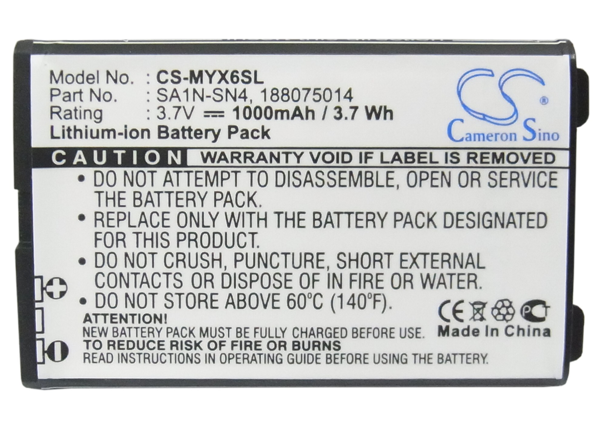 Batteri till SmartPhone, Mobil för Sagem MY-X6, MY-X7, MYV-65 m.fl.