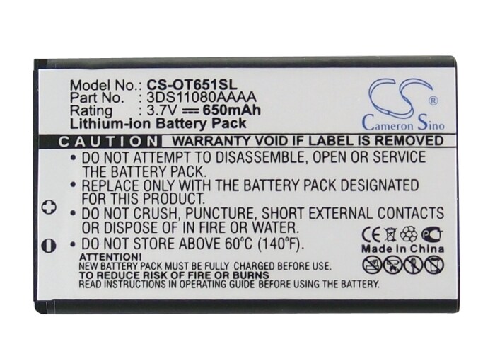 Batteri till SmartPhone, Mobil för Alcatel OT-C650, OT-C651, OT-C652 m.fl.