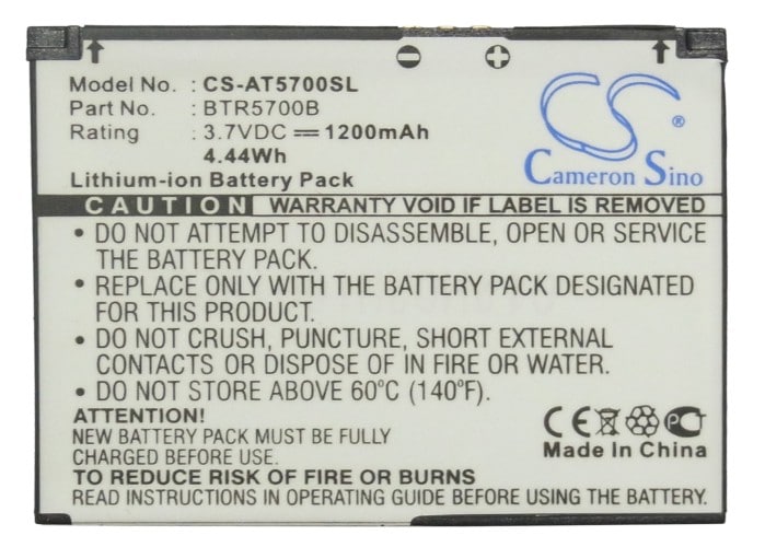 Batteri till SmartPhone, Mobil för Audiovox SMT5700, SMT-5700