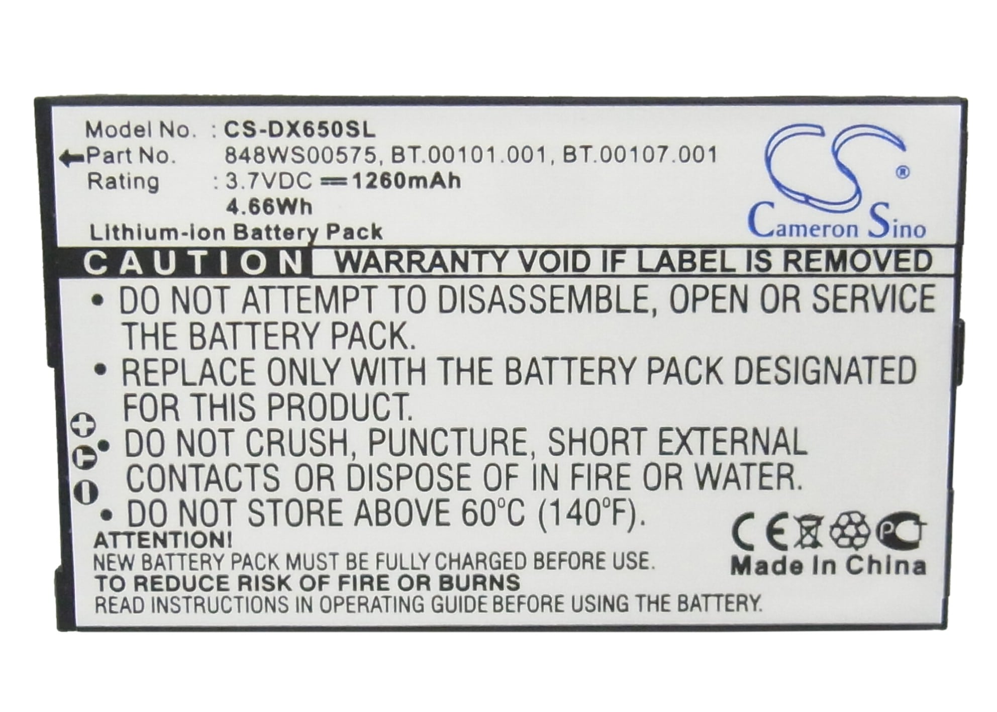 Batteri till SmartPhone, Mobil för Acer Tempo DX650