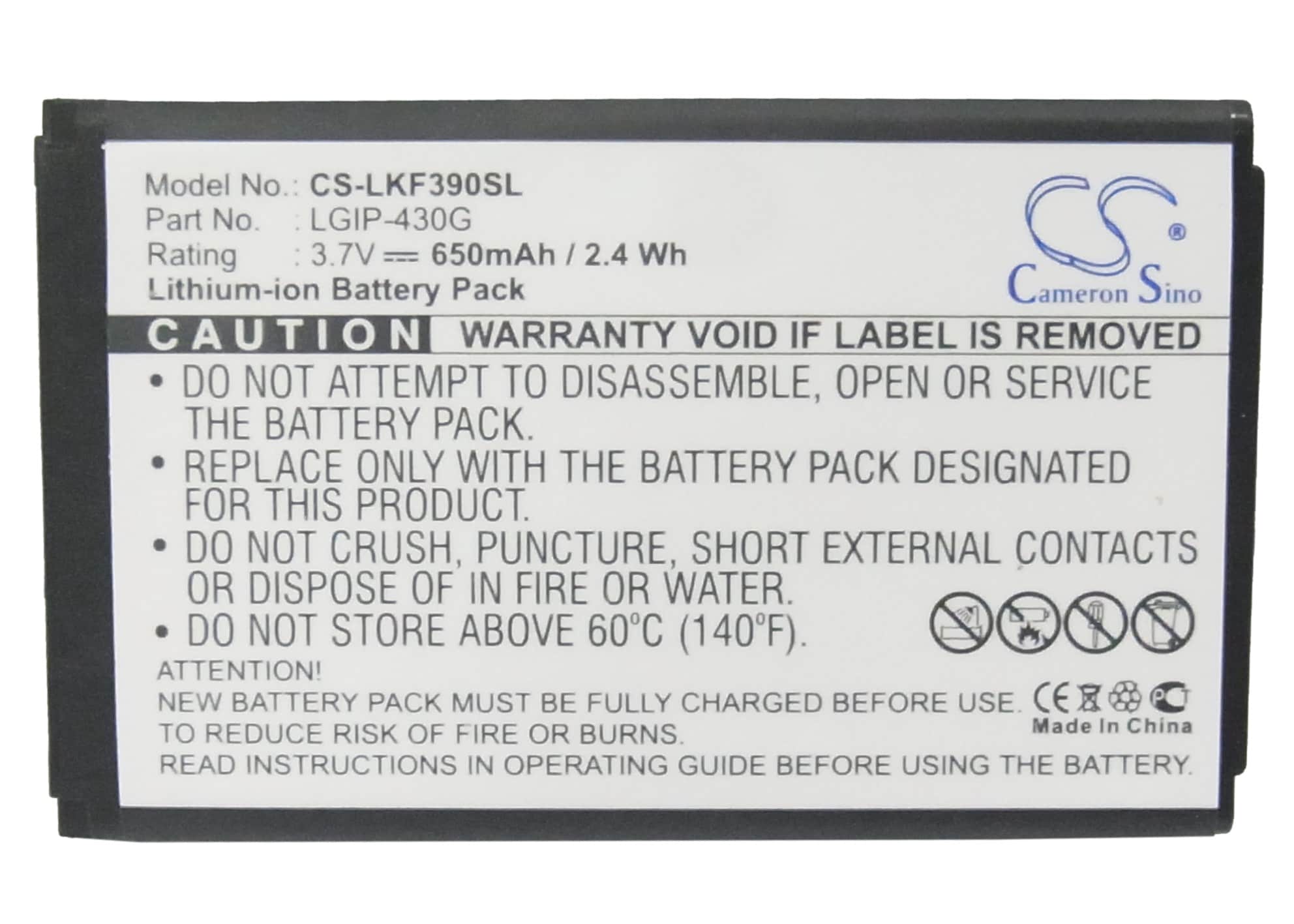 Batteri till SmartPhone, Mobil för LG KF390, KF757, GU230