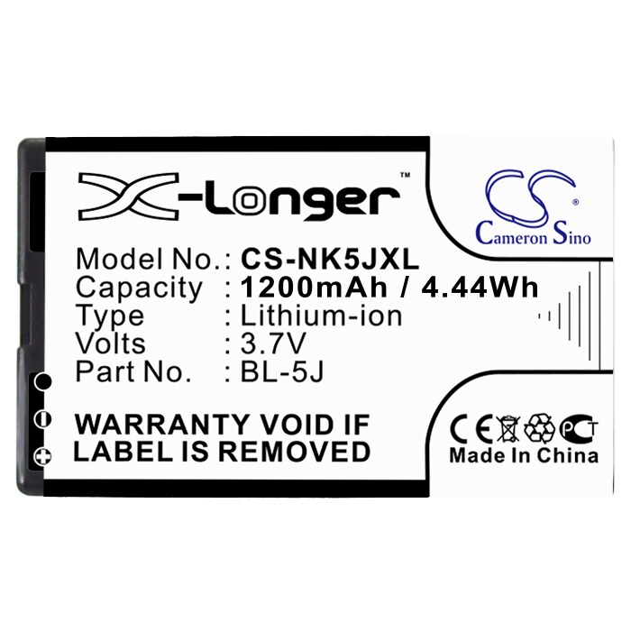 Batteri till SmartPhone, Mobil för Nokia 5800, 5800T, 5800 XpressMusic m.fl.