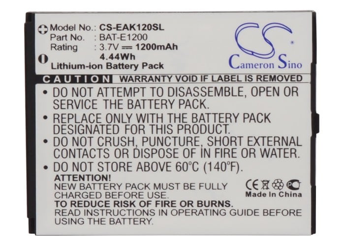 Batteri till SmartPhone, Mobil för Emporia TELME E1000, TELME E1200, AK-E1200