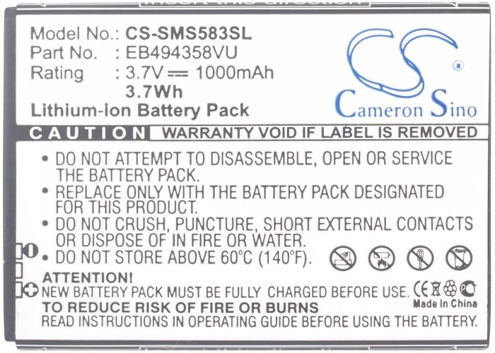 Batteri till SmartPhone, Mobil för Samsung GT-S5830, GT-S5830T, Cooper m.fl.