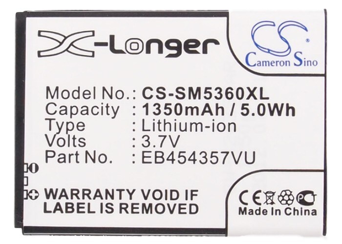 Batteri till SmartPhone, Mobil för Samsung GT-S5360, Galaxy Y, GT-S5380 m.fl.