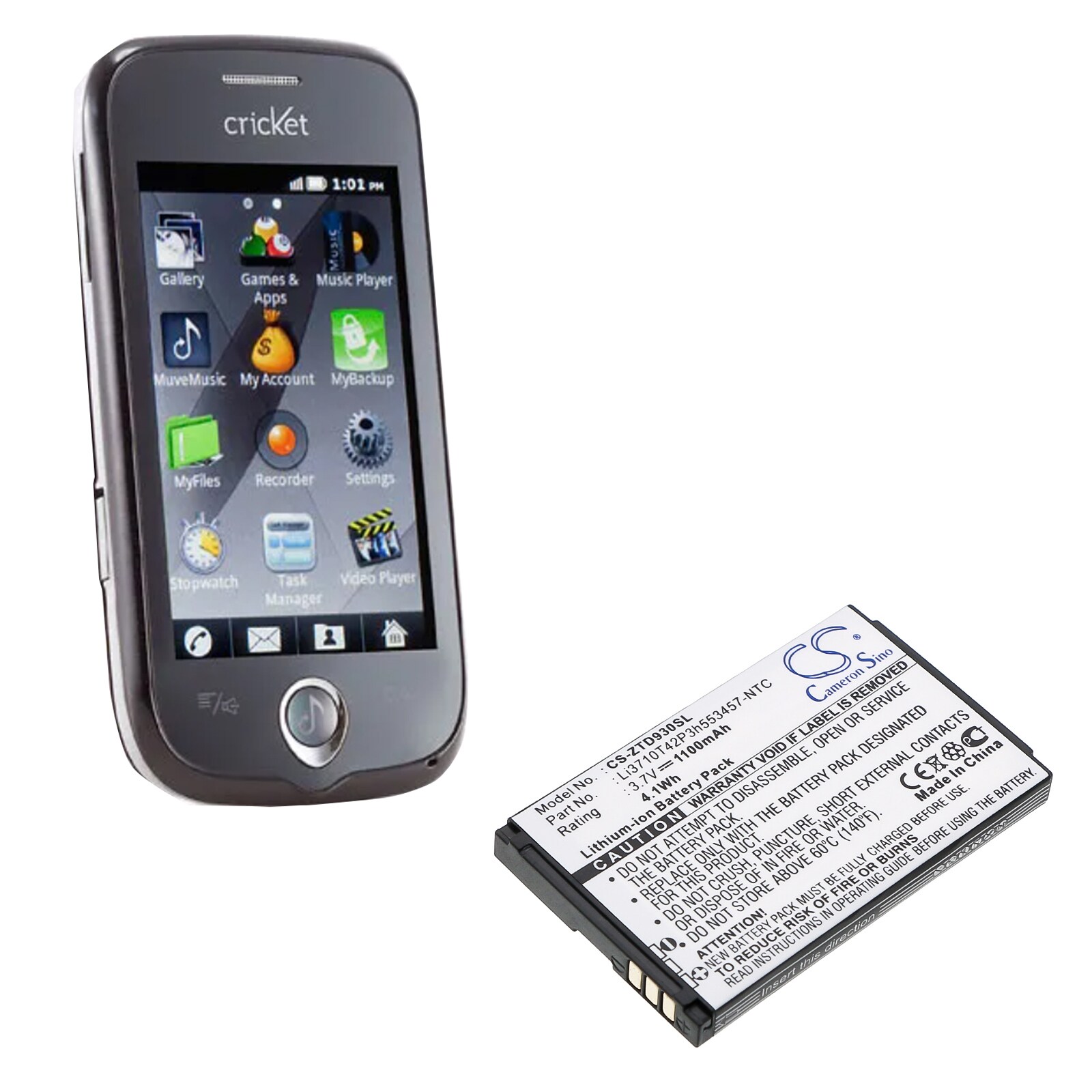 Batteri till SmartPhone, Mobil för Cricket Chorus, D930