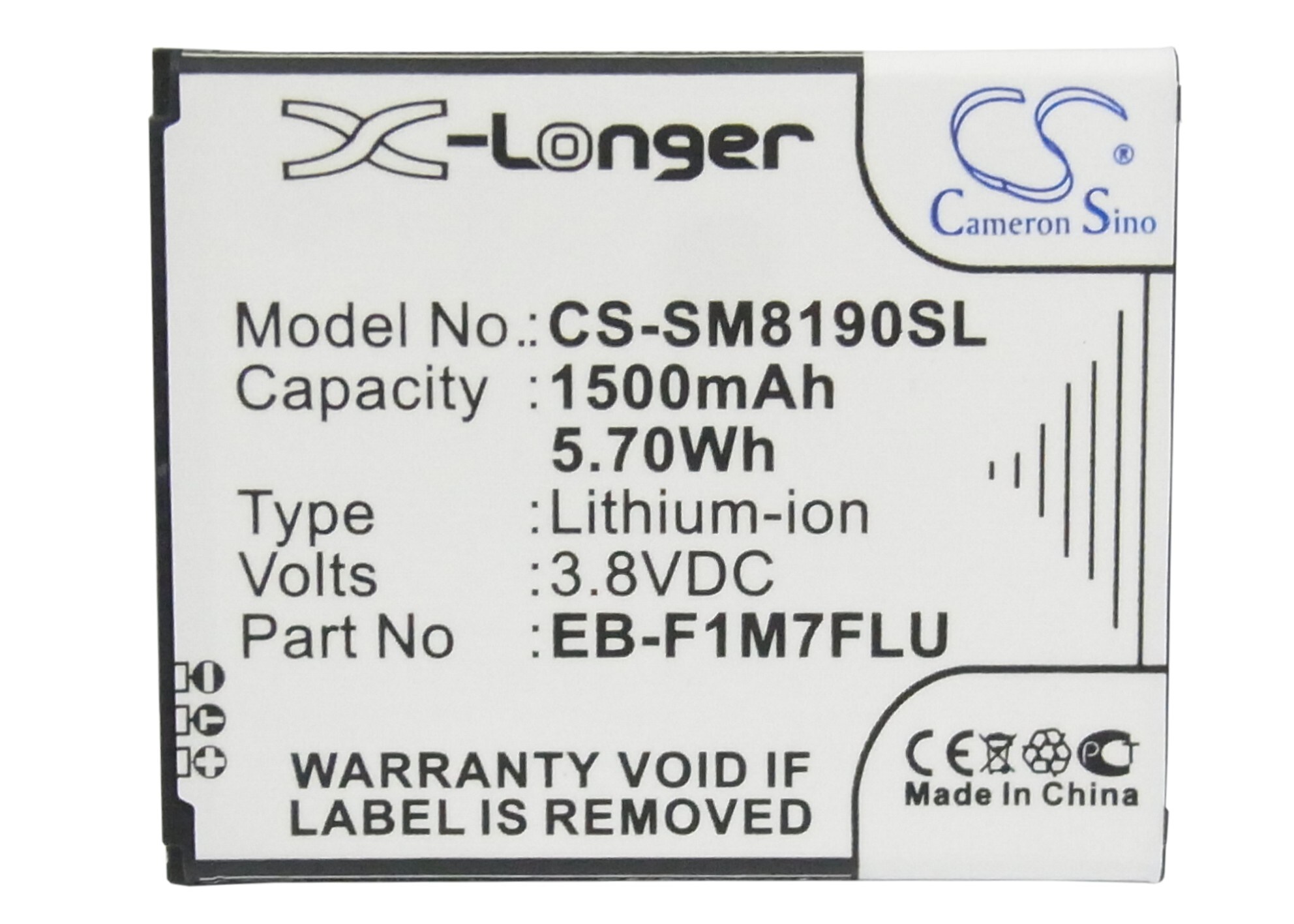 Batteri till SmartPhone, Mobil för Samsung GT-I8190, Galaxy SIII mini, Galaxy S3 mini m.fl.