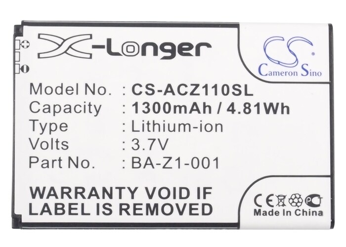 Batteri till SmartPhone, Mobil för Acer Liquid Z110 Dou, Z110, Liquid Z2 m.fl.
