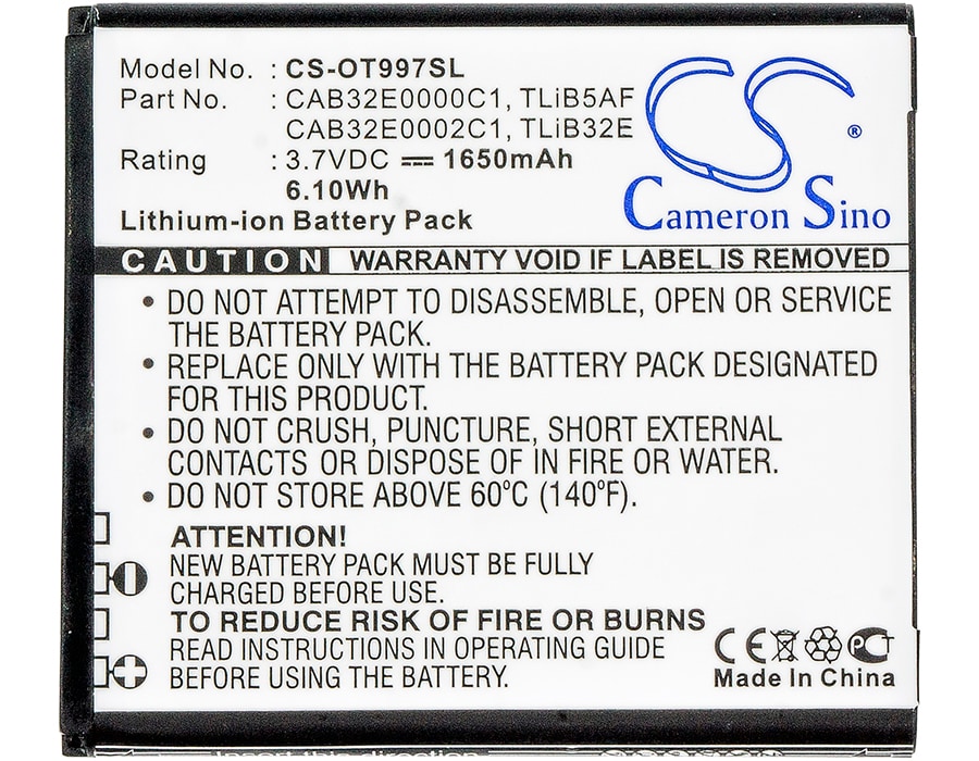 Batteri till SmartPhone, Mobil för Alcatel OT-5035, OT-5035D, One Touch 5035 m.fl.