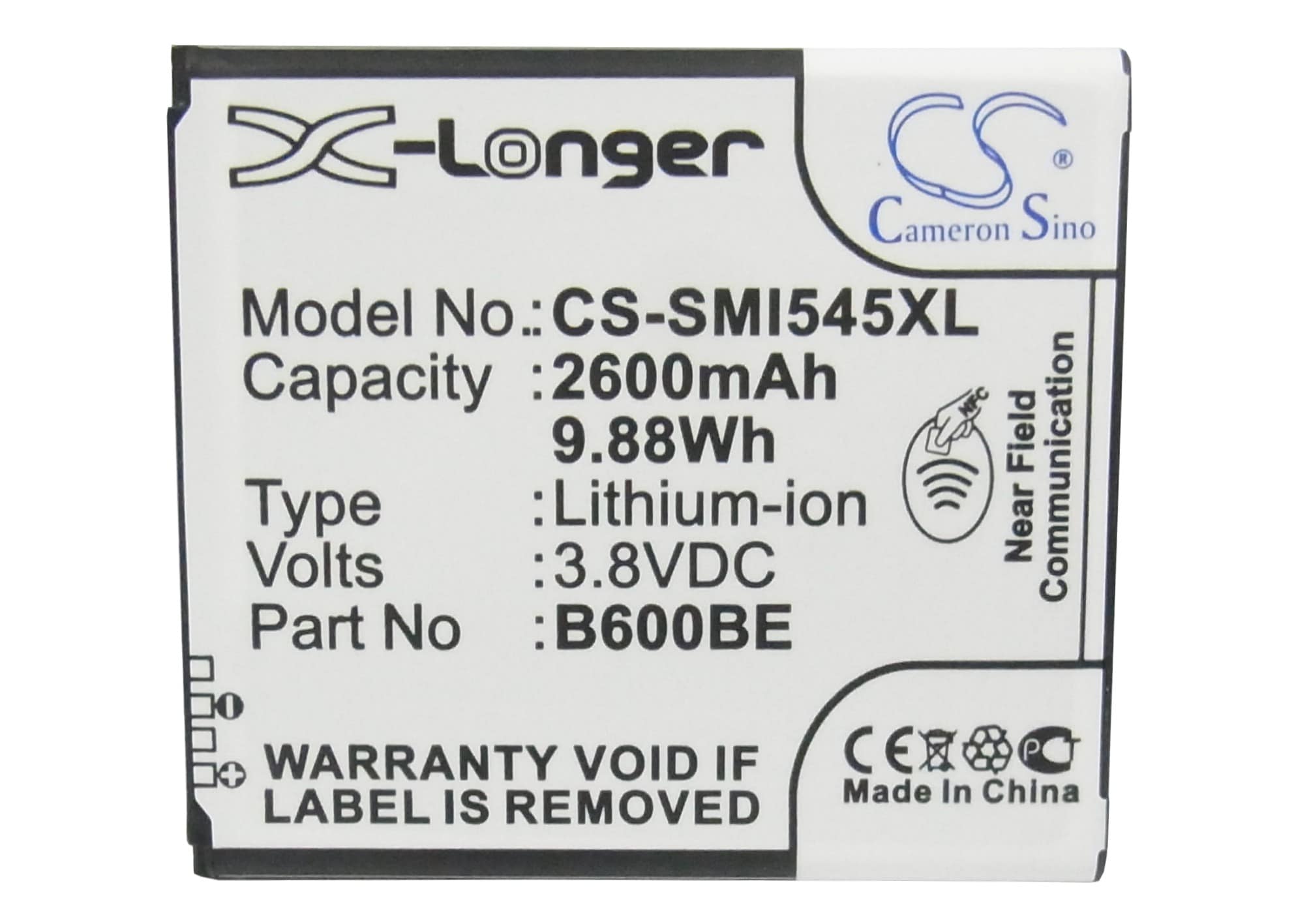 Batteri till SmartPhone, Mobil för Samsung Galaxy S4, Galaxy S4 LTE, GT-I9500 m.fl.