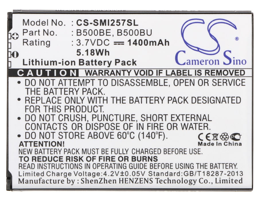 Batteri till SmartPhone, Mobil för Samsung GT-I9190, Galaxy S4 Mini m.fl.