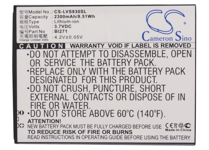 Batteri till SmartPhone, Mobil för Lenovo S930, S938T, S939