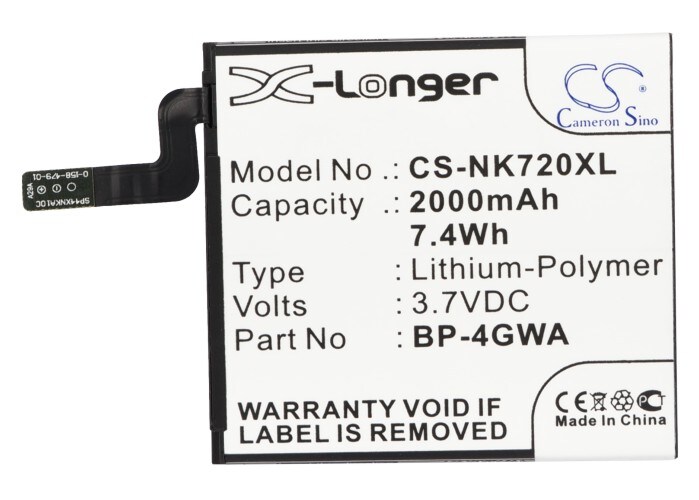 Batteri till SmartPhone, Mobil för Microsoft Lumia 625, Lumia 720, Lumia 720T m.fl.
