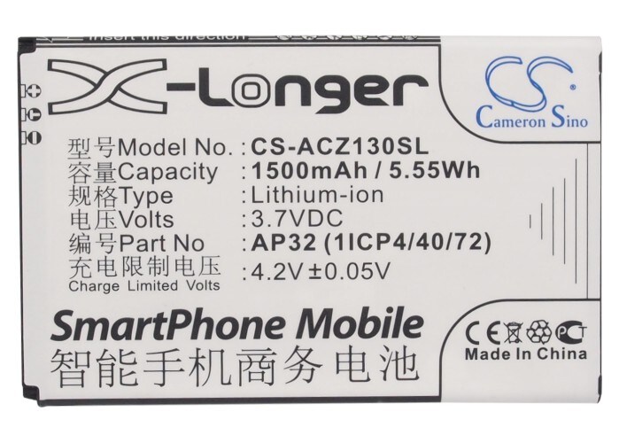 Batteri till SmartPhone, Mobil för Acer Liquid Z3, Z130, Liquid Z130 Duo m.fl.