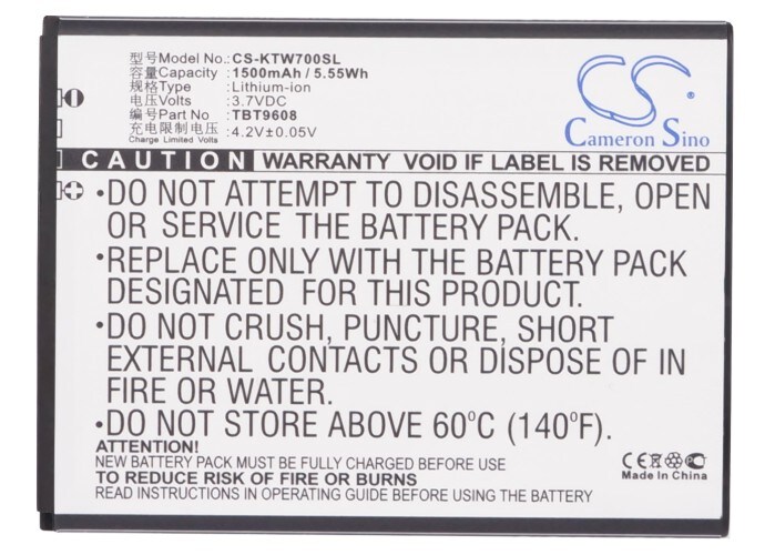 Batteri till SmartPhone, Mobil för K-Touch W70, W70+, T87 m.fl.