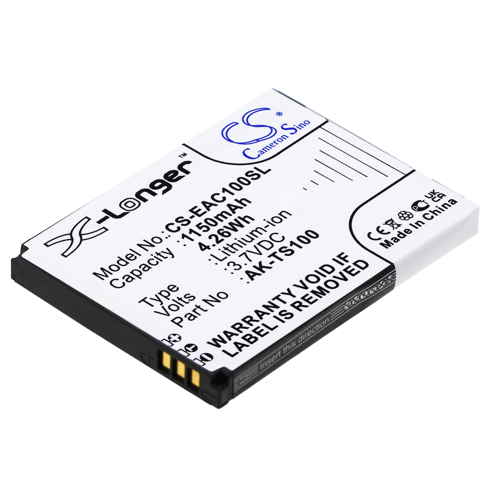 Batteri till SmartPhone, Mobil för Emporia TELME TS100, TELME TS100S