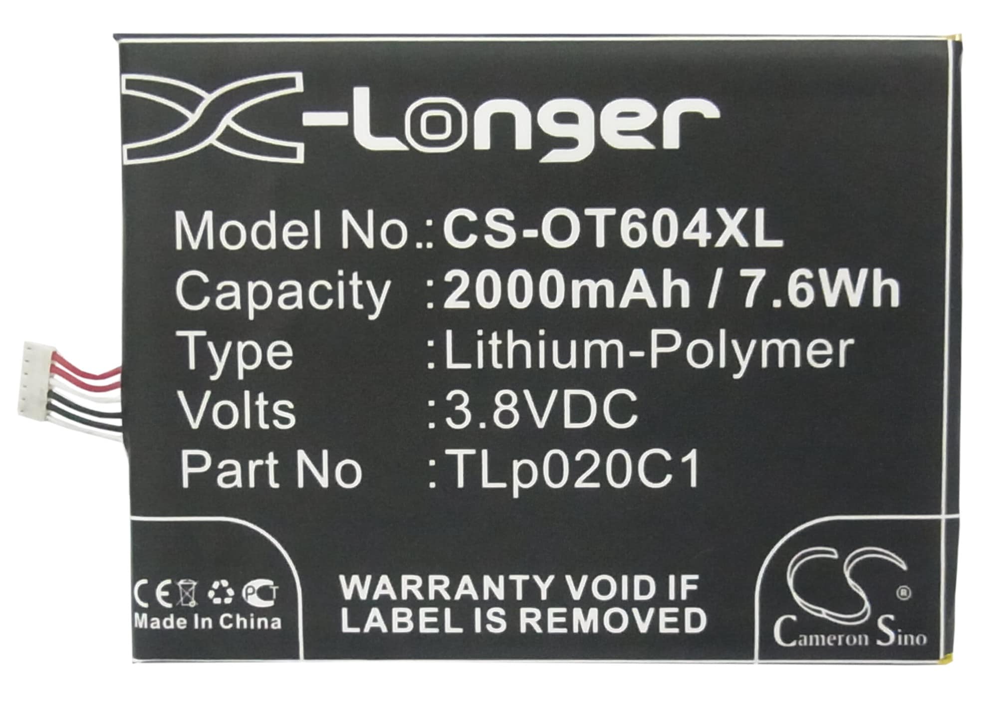 Batteri till SmartPhone, Mobil för Alcatel One Touch Idol X, OT-6040A m.fl.
