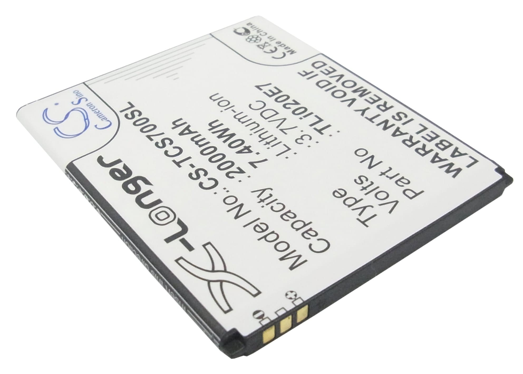 Batteri till SmartPhone, Mobil för TCL S700T, J620