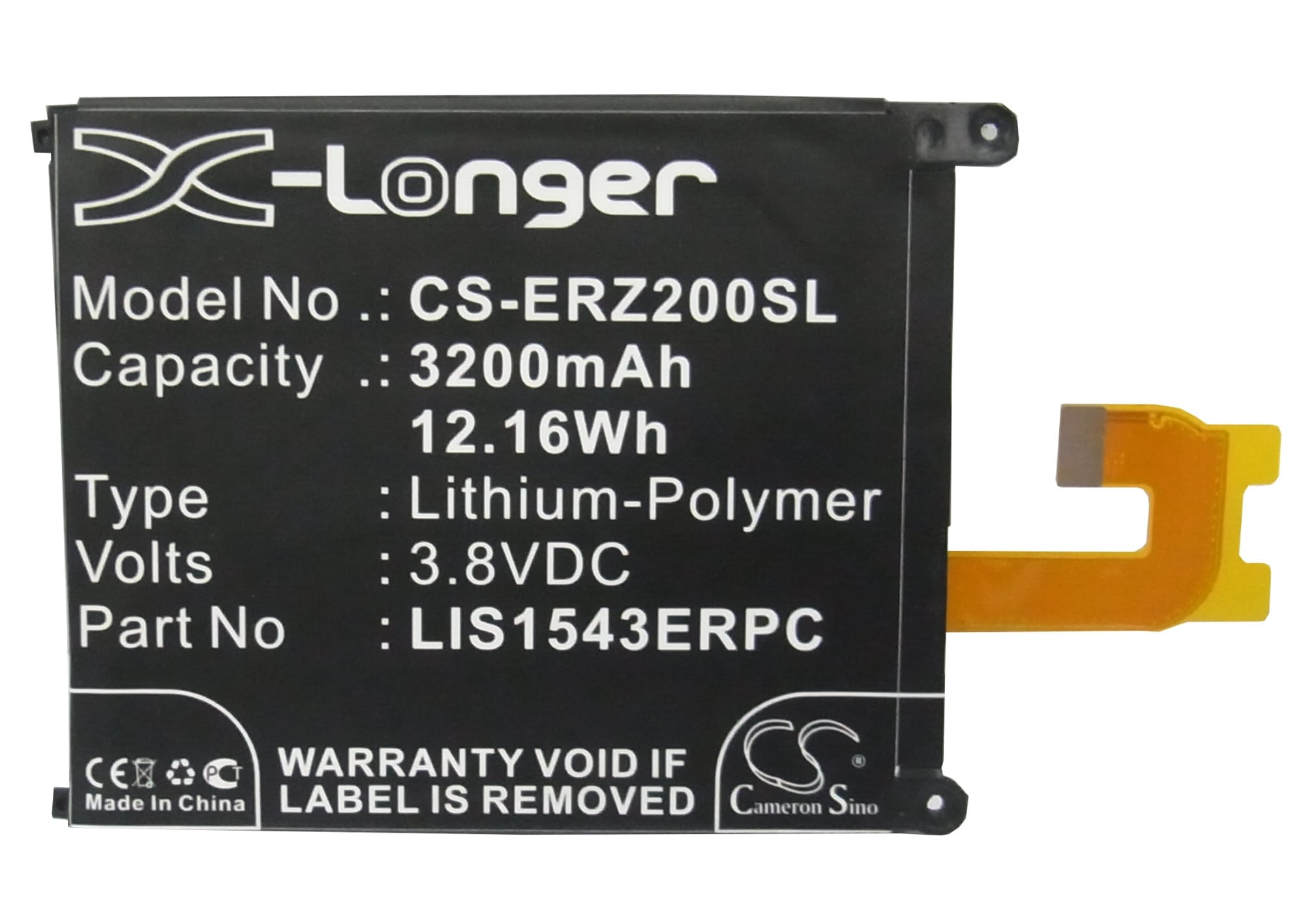 Batteri till SmartPhone, Mobil för Sony Ericsson Xperia Z2, Xperia Z2 D6503 m.fl.