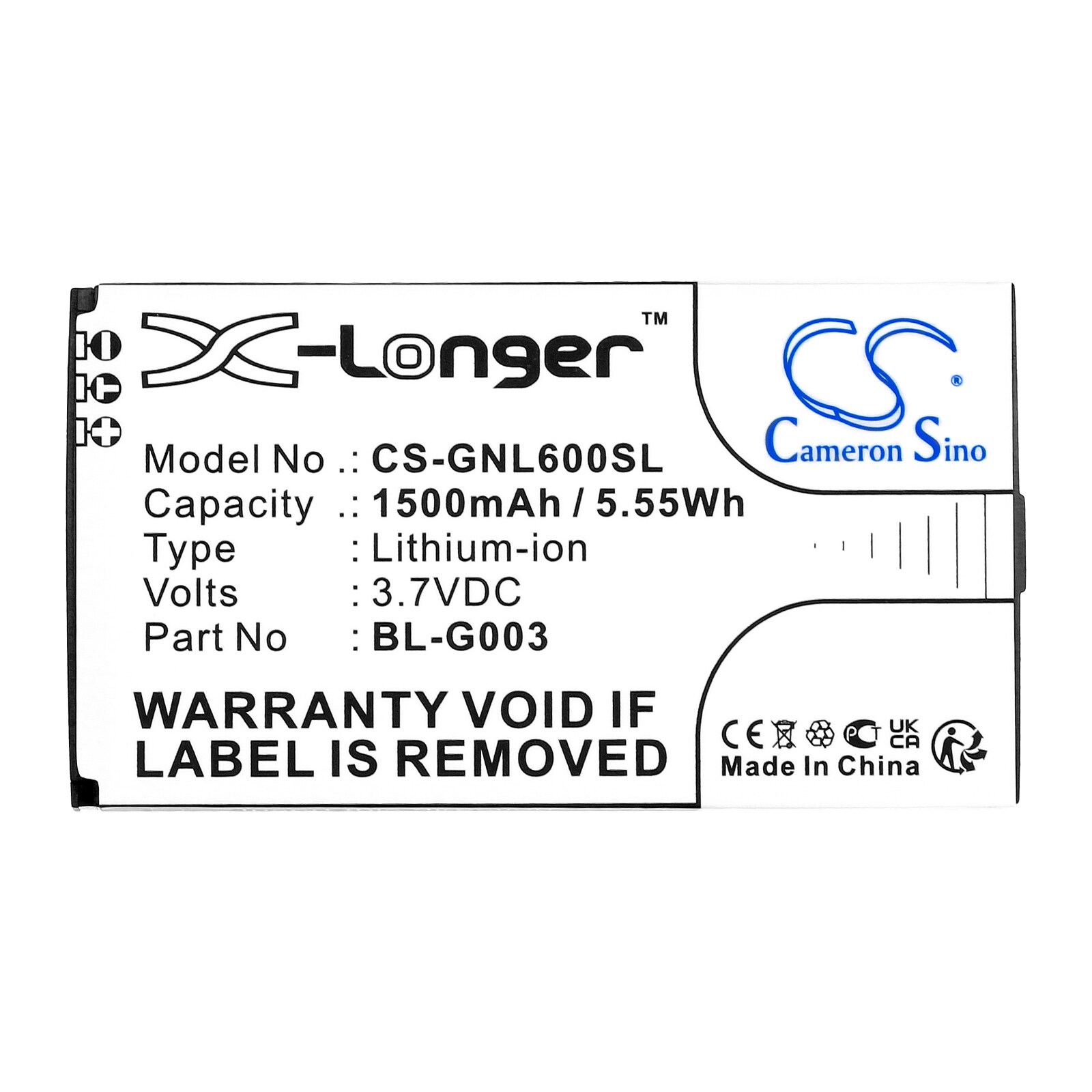 Batteri till SmartPhone, Mobil för GIONEE L601, L600, V180 m.fl.