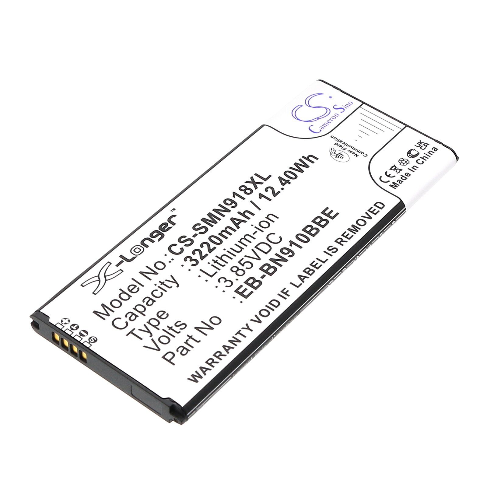 Batteri till SmartPhone, Mobil för Samsung Galaxy Note 4, SM-N910W8, SM-N910R4 m.fl.