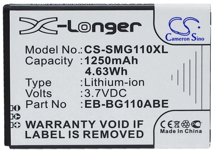 Batteri till SmartPhone, Mobil för Samsung SM-G110, SM-G110B, SM-G110H m.fl.