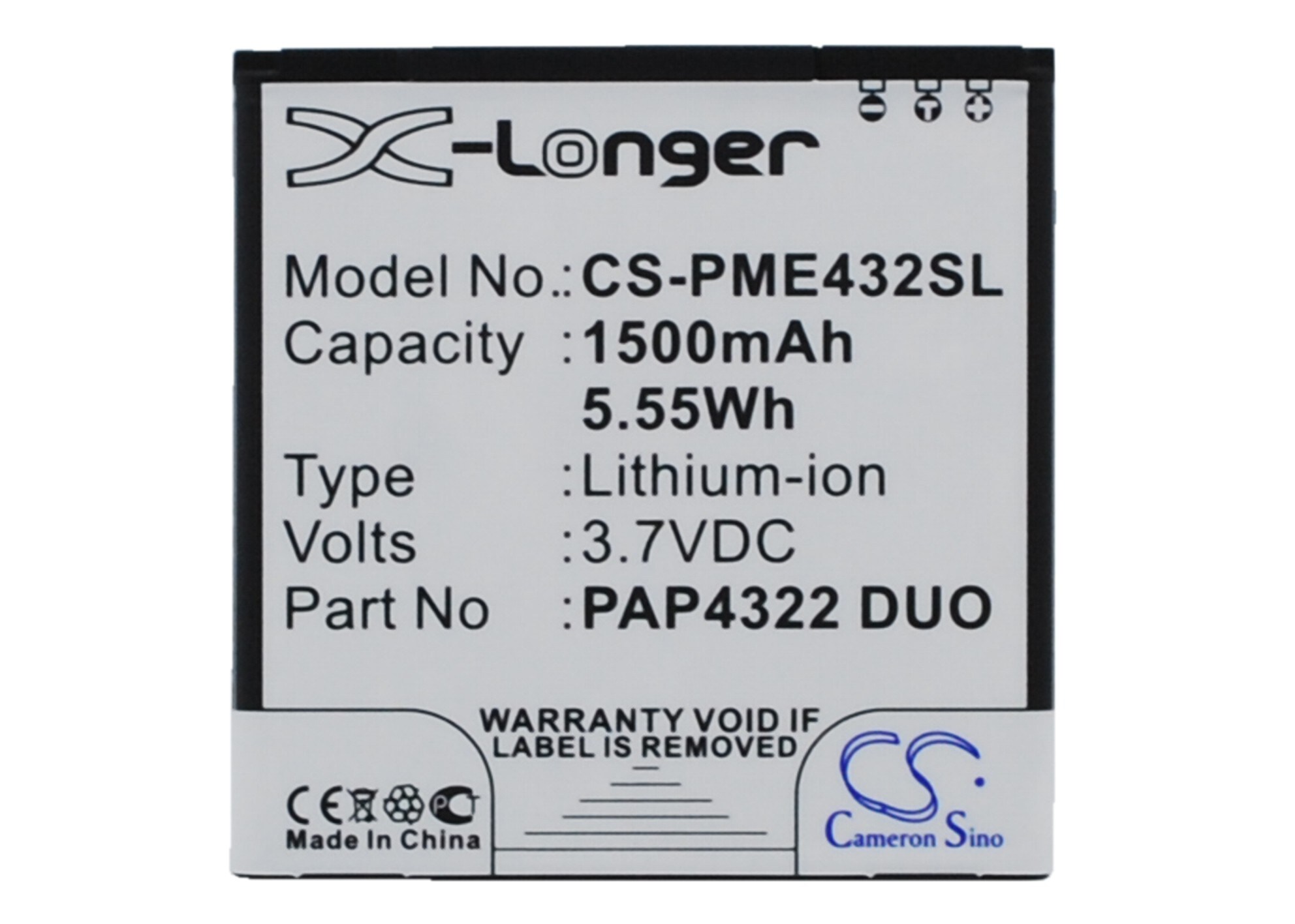 Batteri till SmartPhone, Mobil för Prestigio MultiPhone 4322 Duo