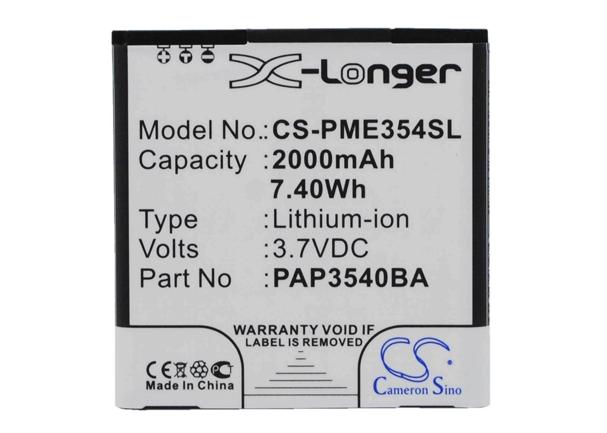 Batteri till SmartPhone, Mobil för Prestigio MultiPhone 3540 Duo