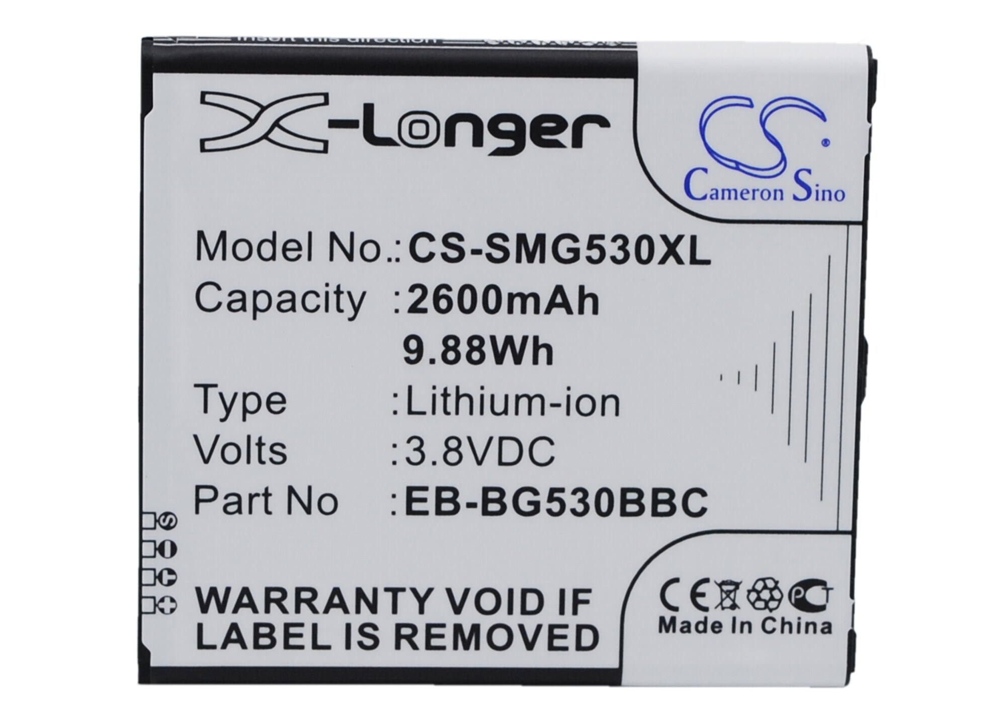 Batteri till SmartPhone, Mobil för Samsung Galaxy Grand Prime, SM-G5308, SM-G5308W m.fl.