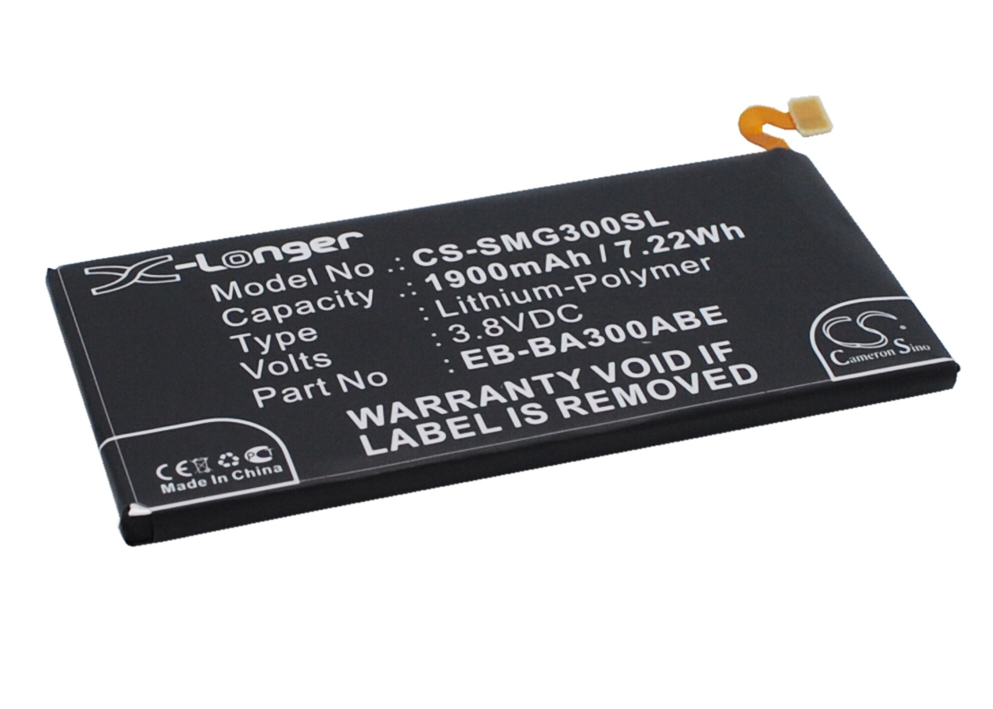 Batteri till SmartPhone, Mobil för Samsung Galaxy A3, SM-A3009, SM-A3000 m.fl.