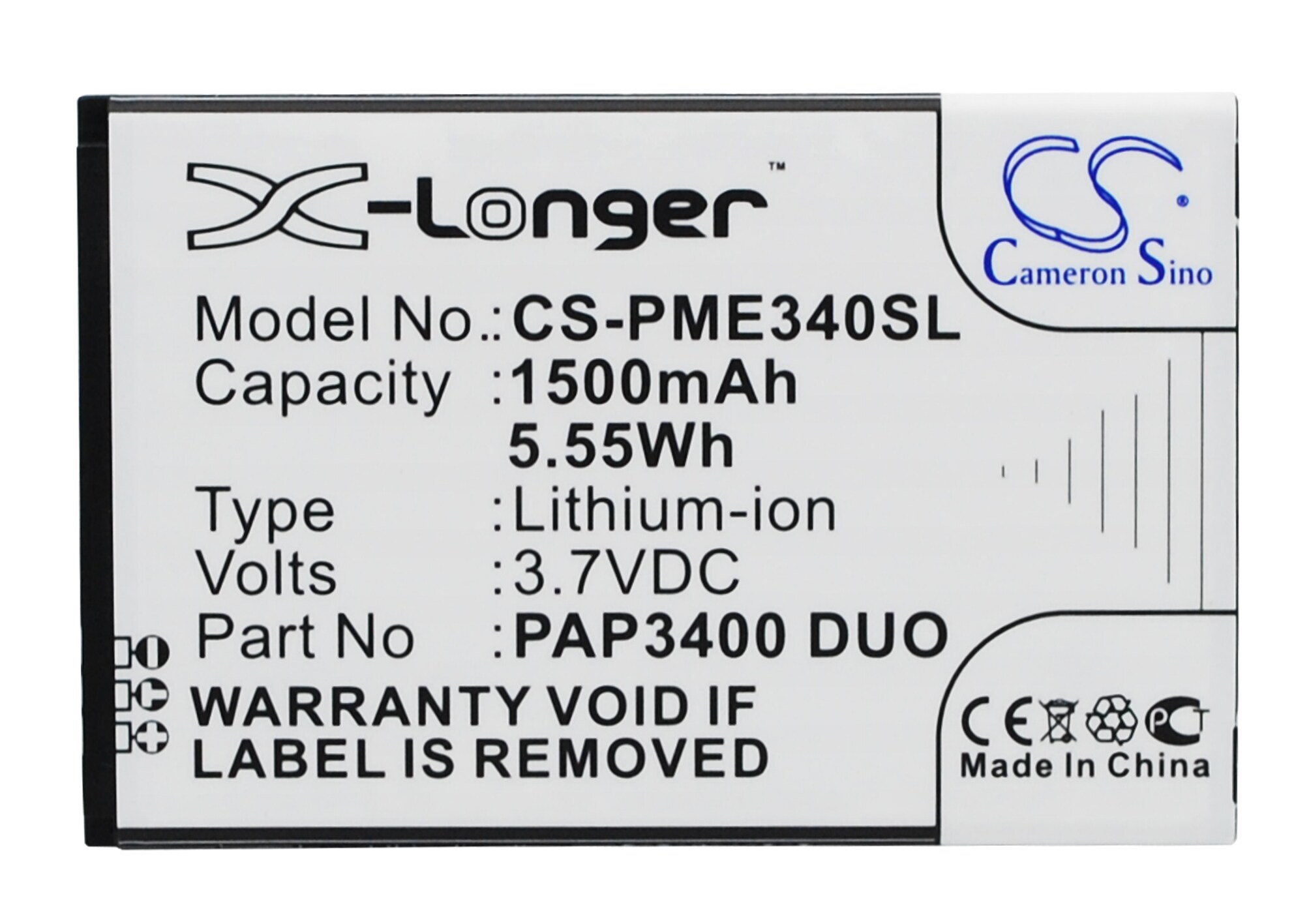 Batteri till SmartPhone, Mobil för Prestigio MultiPhone 3400 Duo