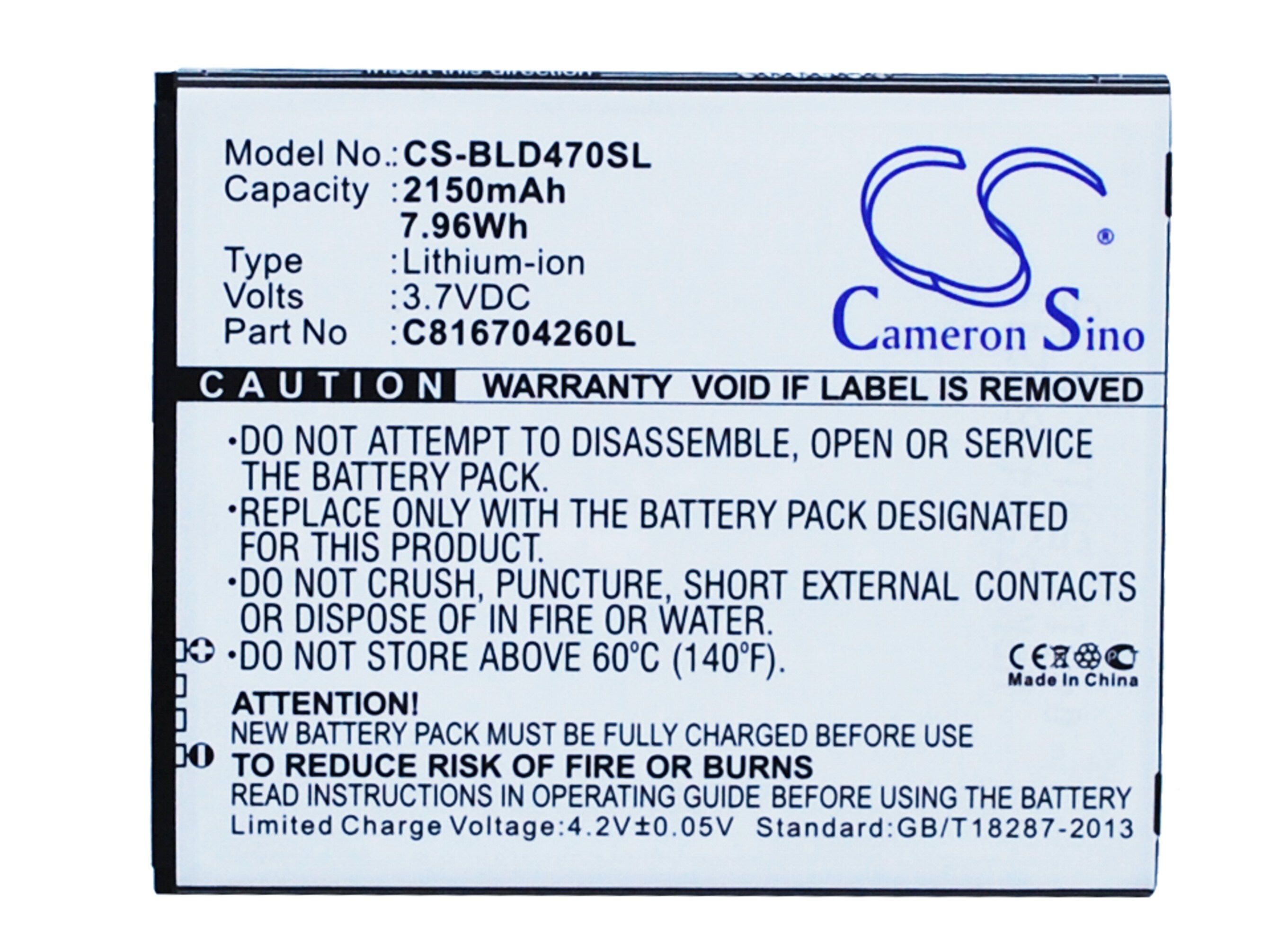 Batteri till SmartPhone, Mobil för BLU Dash 5.5, D470, D470U m.fl.