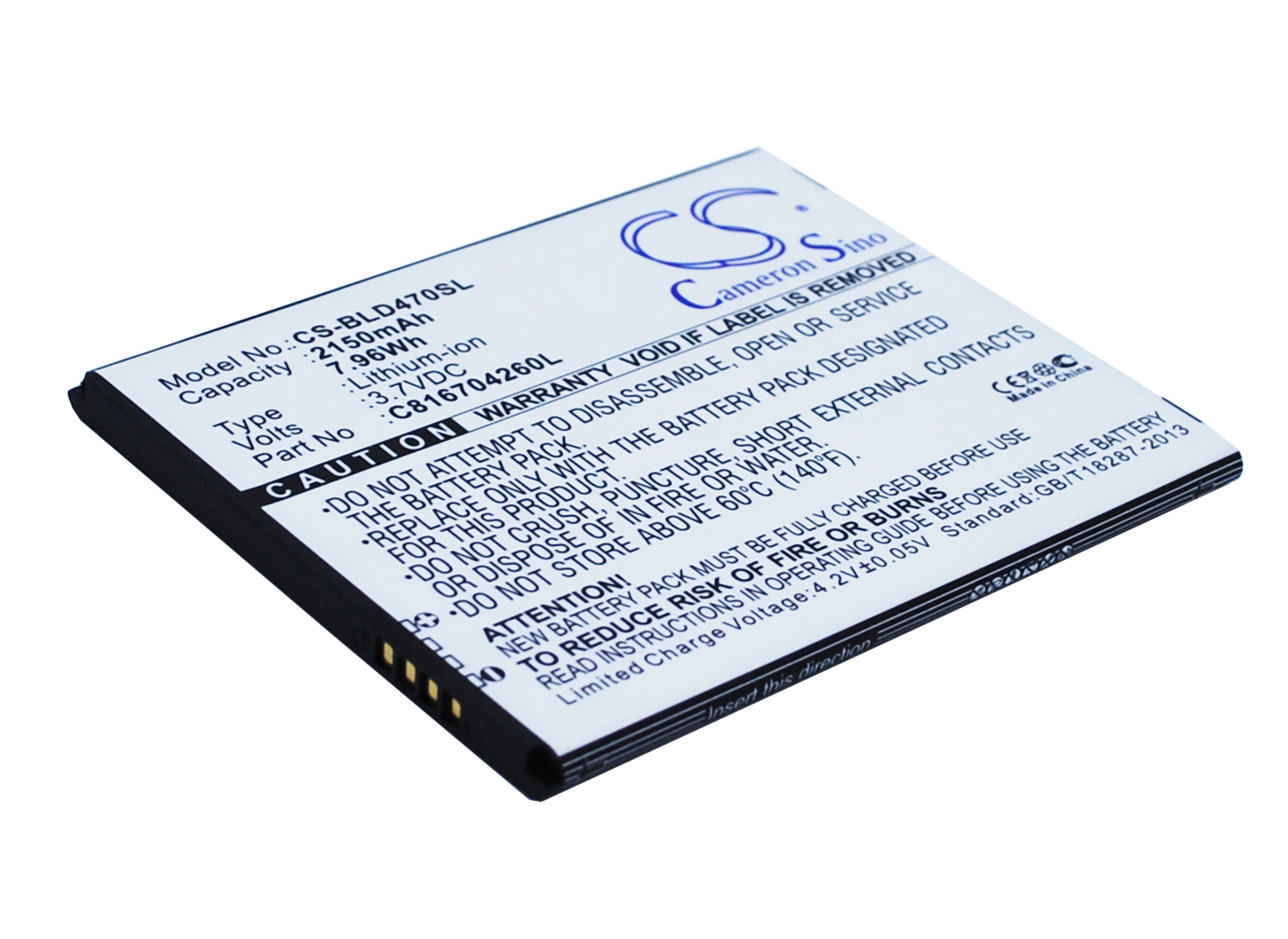 Batteri till SmartPhone, Mobil för BLU Dash 5.5, D470, D470U m.fl.