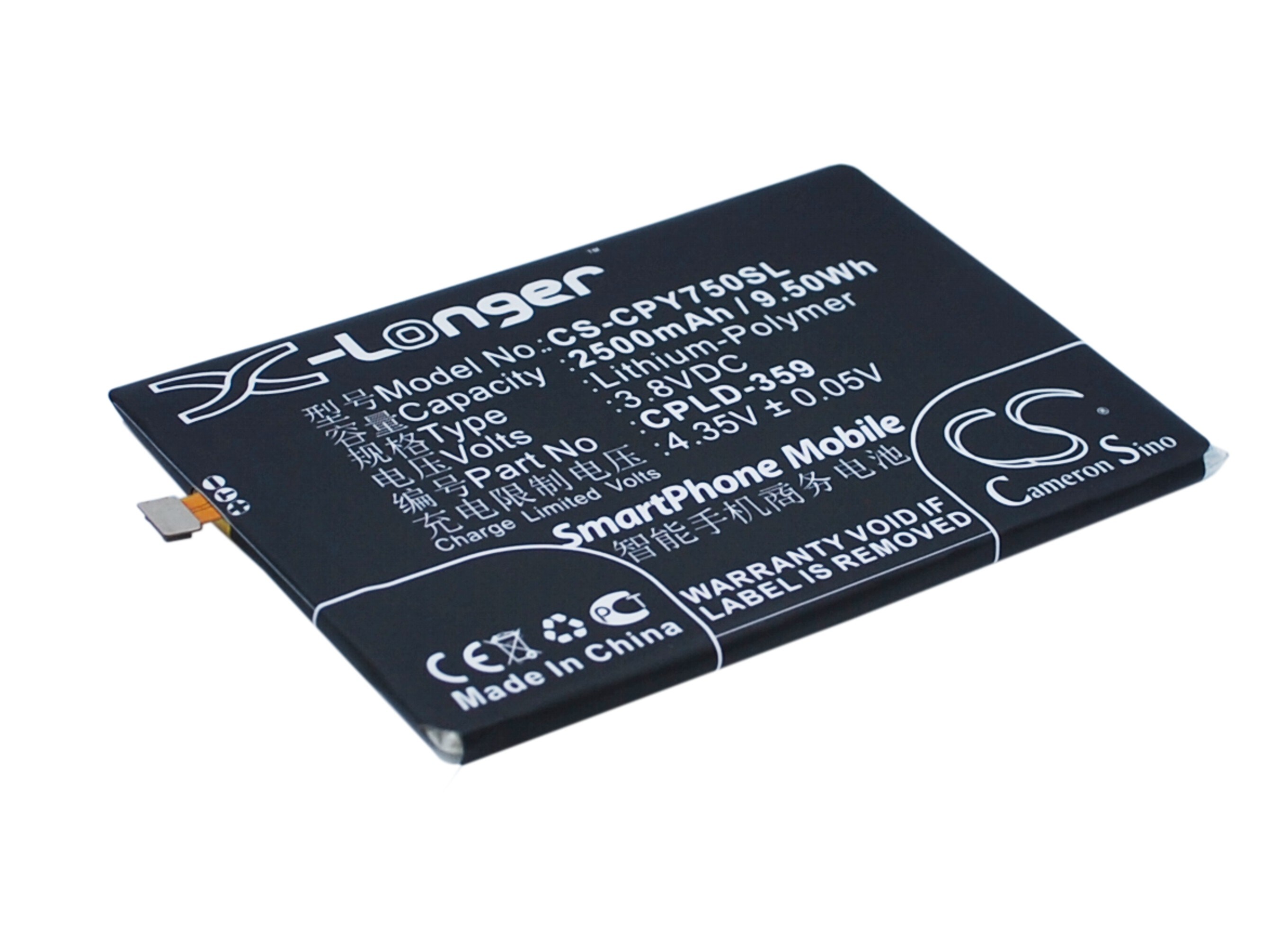 Batteri till SmartPhone, Mobil för Coolpad Y75, Y76, Y80D m.fl.