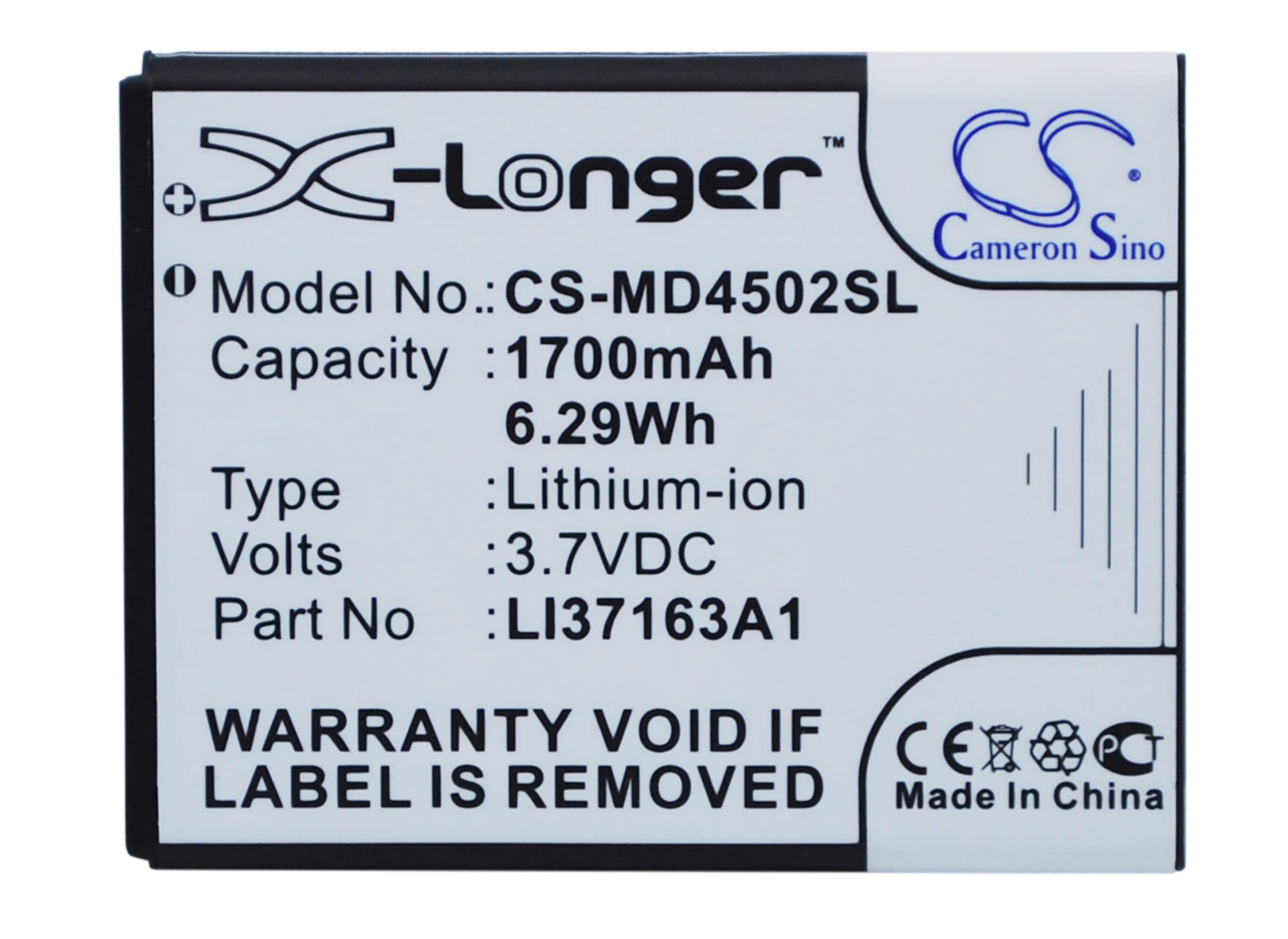 Batteri till SmartPhone, Mobil för Medion Life E4502, MD 98907, MD98907 m.fl.