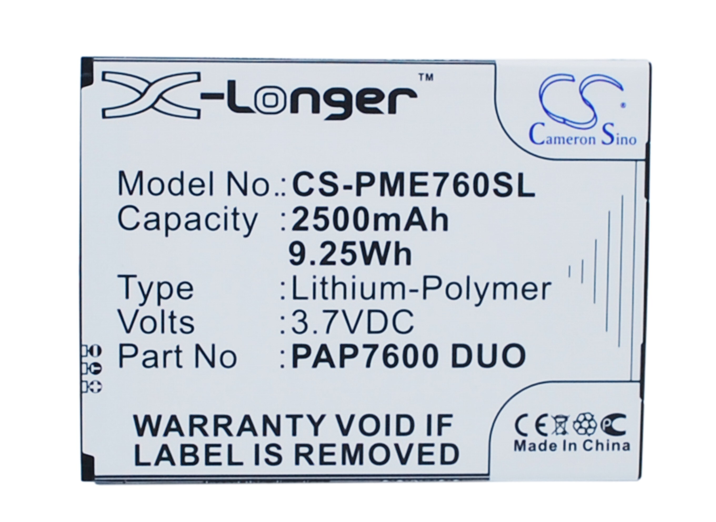 Batteri till SmartPhone, Mobil för Prestigio MultiPhone 7600 Duo