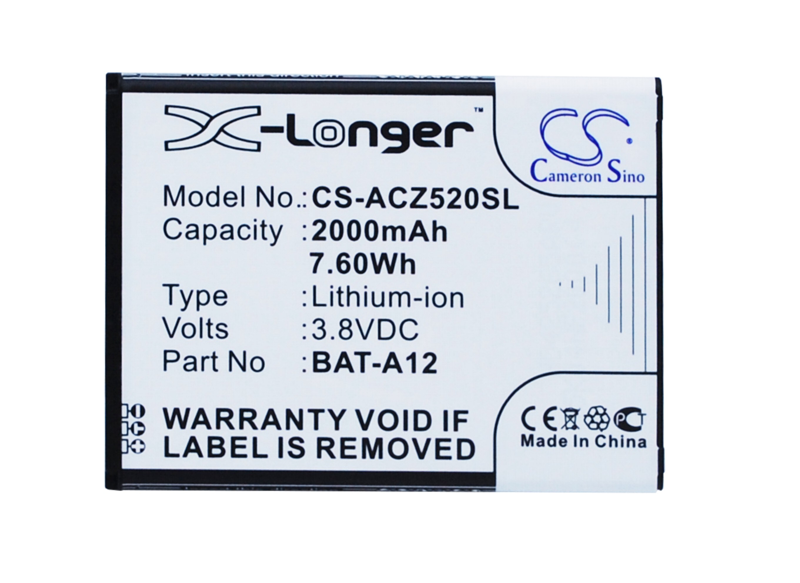 Batteri till SmartPhone, Mobil för Acer Liquid Z520, Liquid Z520 Dual SIM