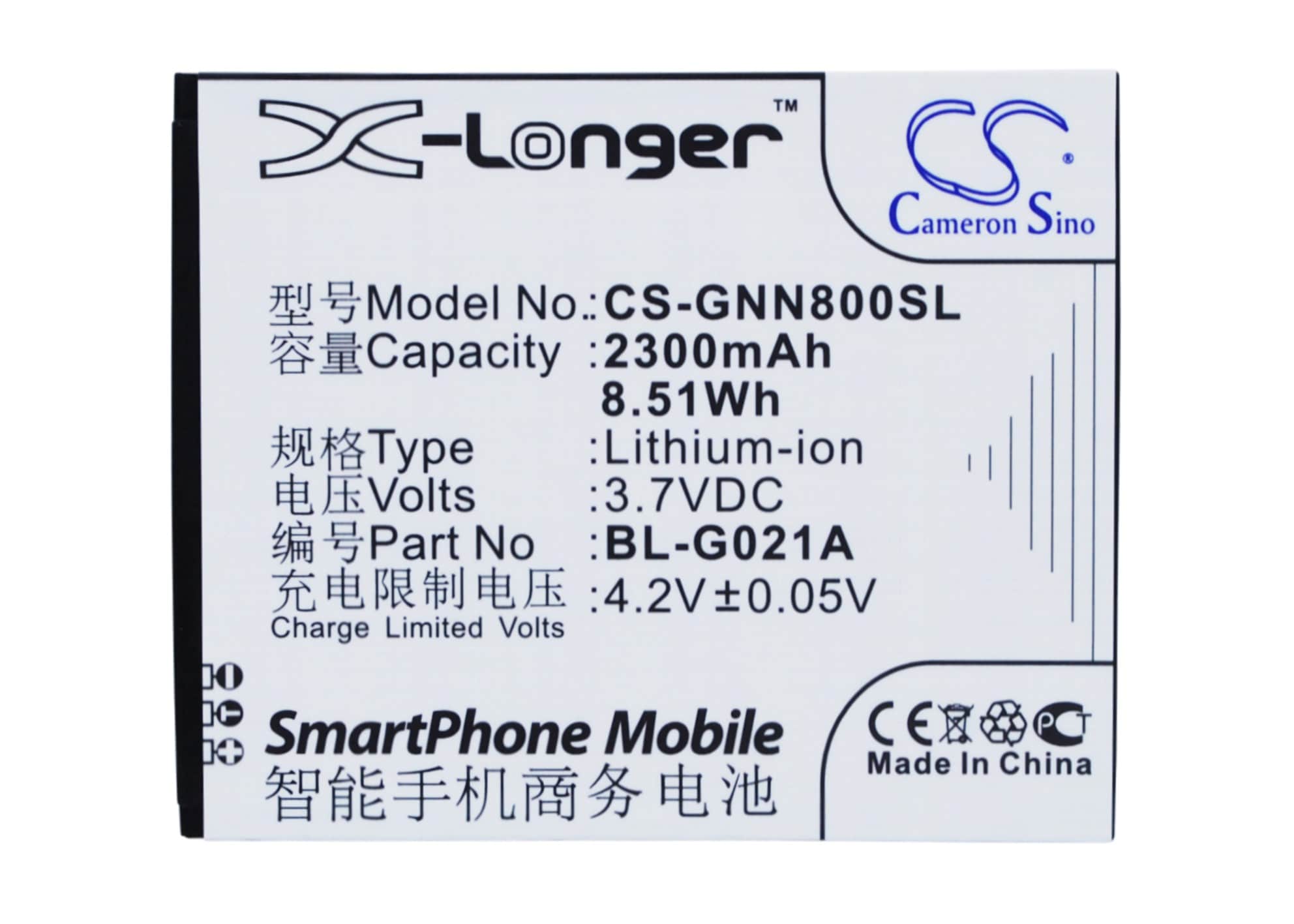 Batteri till SmartPhone, Mobil för GIONEE GN800, GN708T, GN708W m.fl.